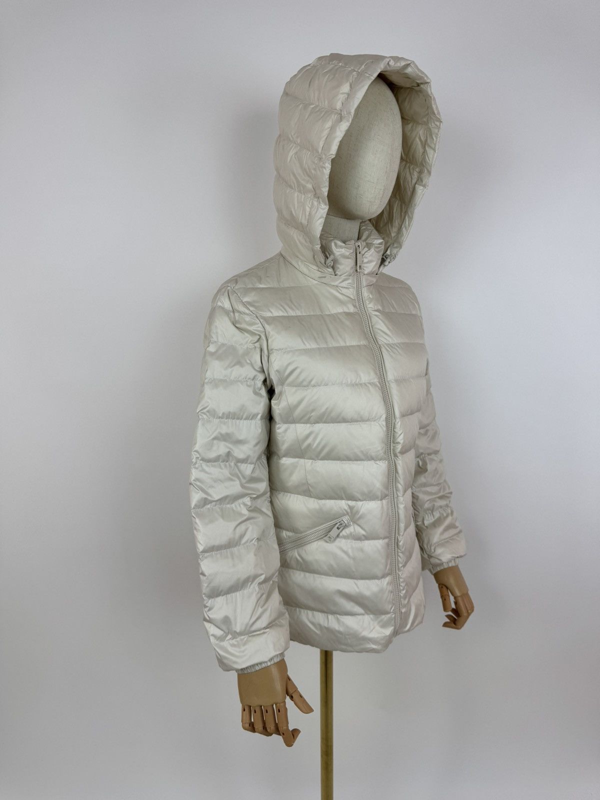 Massimo Dutti Massimo Dutti Puffer Jacket Micro Down White JKT Womens Size S / US 4 / IT 40 - 3 Thumbnail