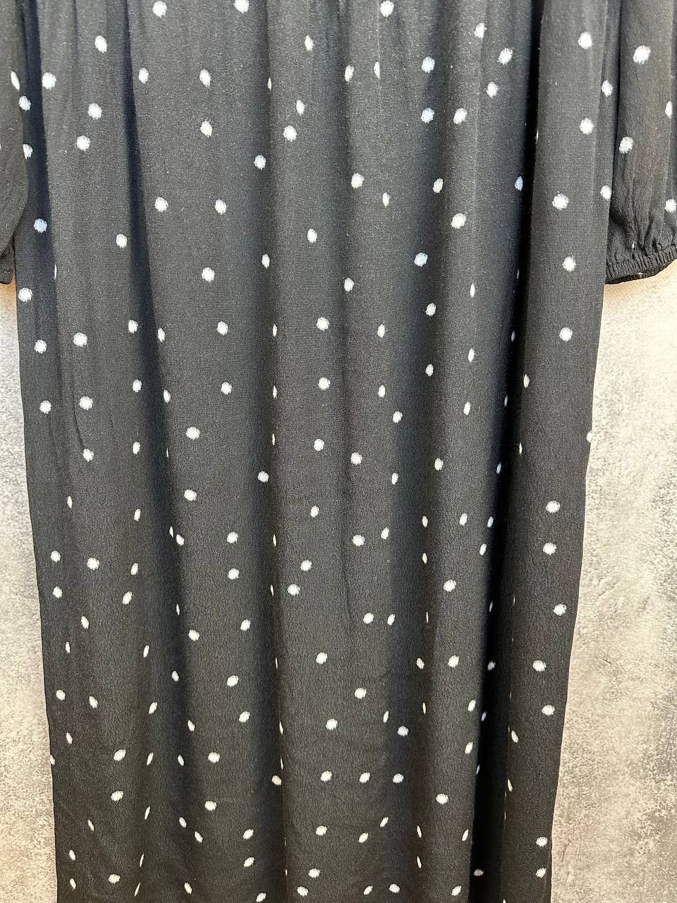 SERAPHIN Seraphine Polka Dot Midi Maternity Dress Black Viscose Size M / US 6-8 / IT 42-44 - 7 Thumbnail