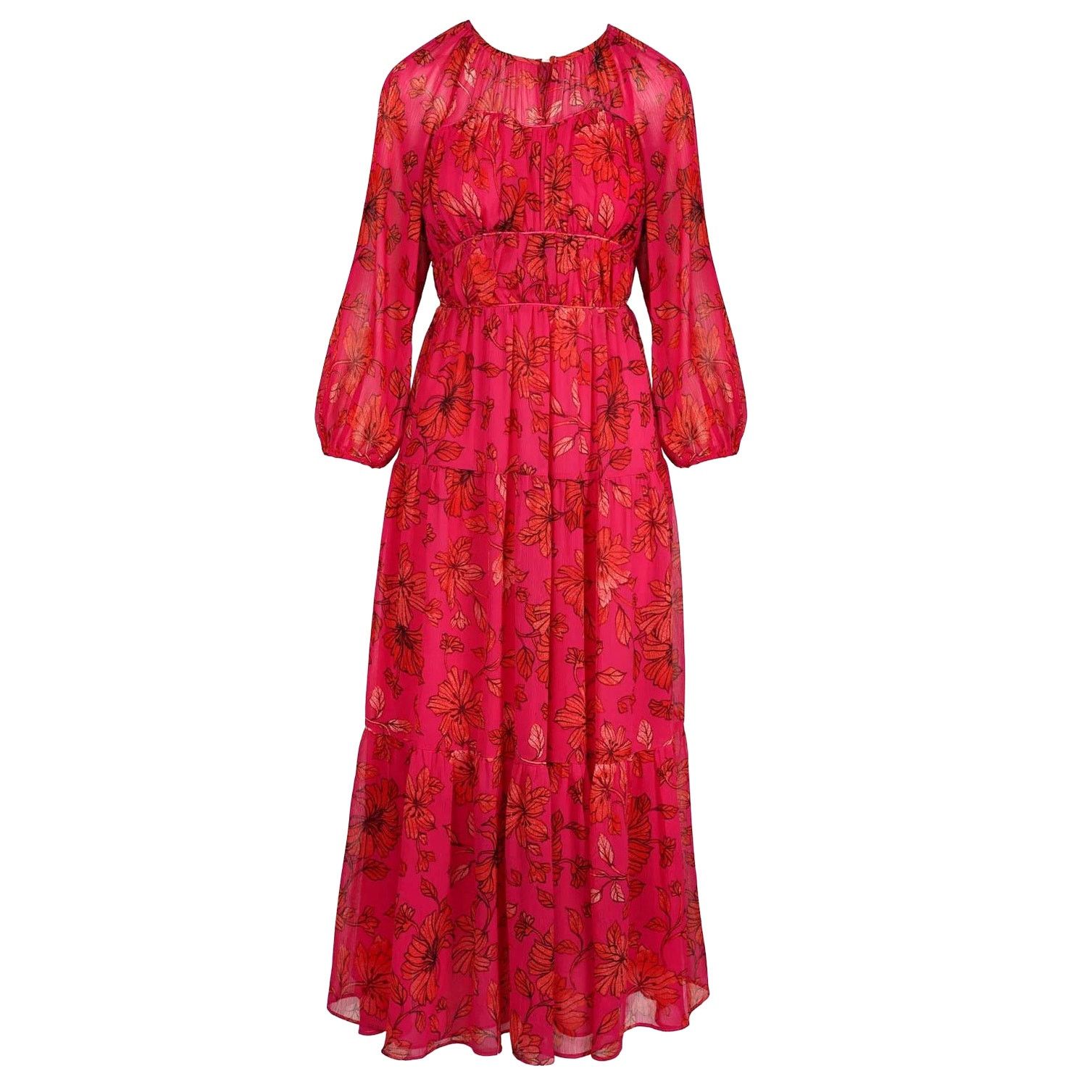 jessica simpson maxi dress Clarice in Rosebloom Wild Jacobeans Product Description Flirty JS Jessica Simpson Chiffon Womens