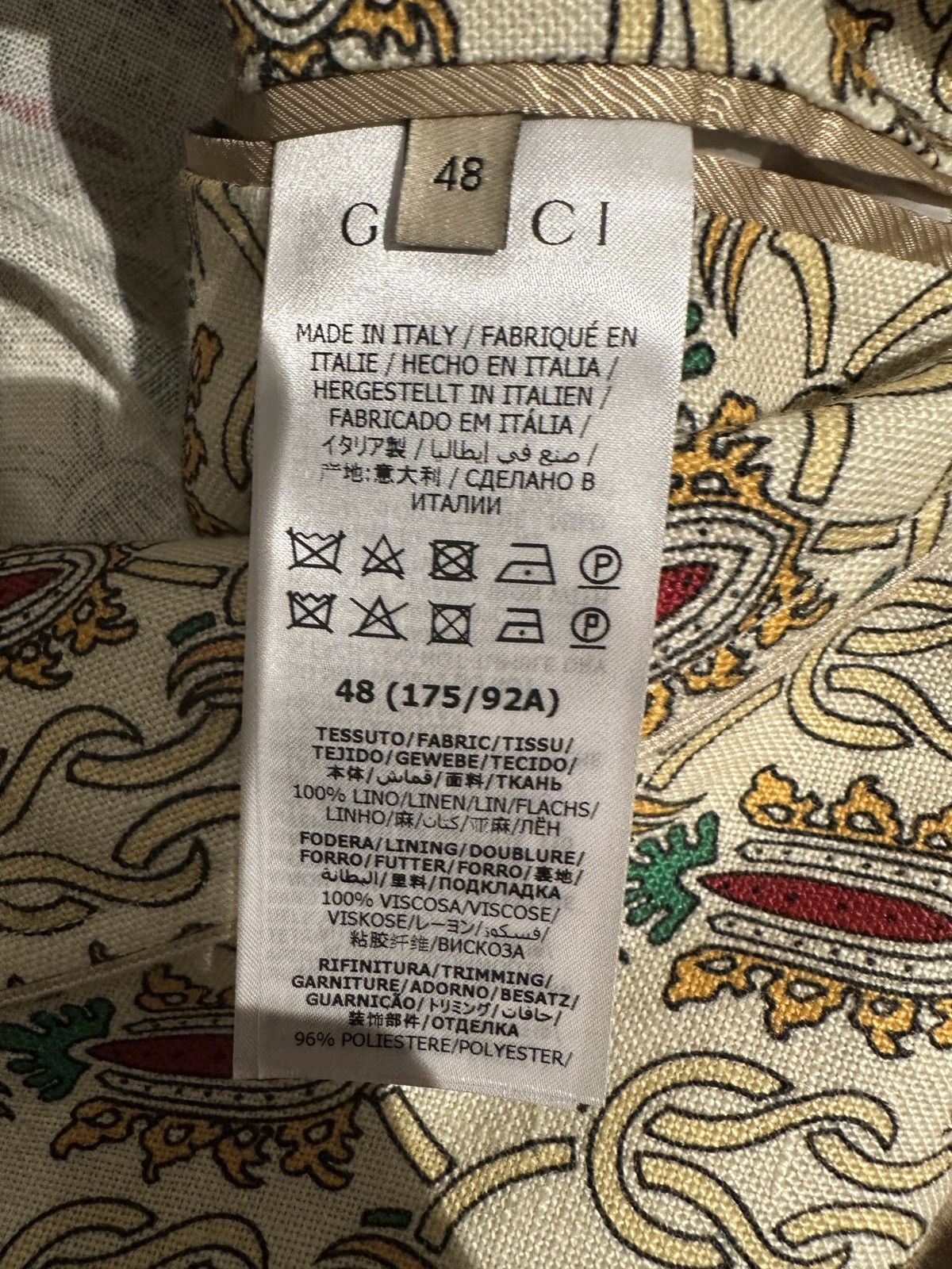 Gucci Gucci Collection "100" Tapestry Blazer Jacket. Size 48 (NEW) Size 48R - 5 Thumbnail