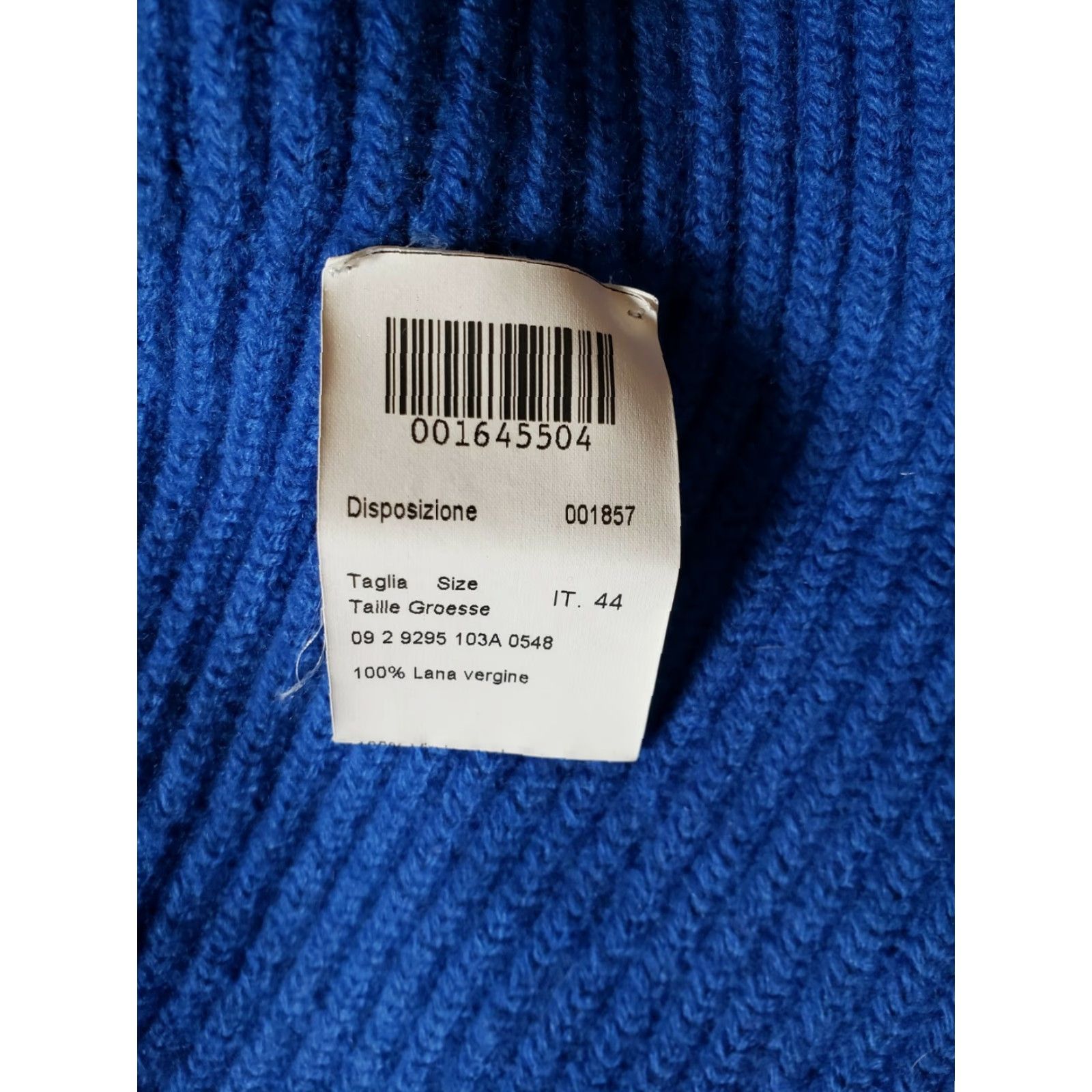 Piazza Sempione Piazza Sempione Cardigan - Chunky Ribbed Short Sleeve Topper - Blue - 44/US 8 - 100% Virgin Wool - Mock Neck - Button Closure - A-line - Women Size 30" / US 8 / IT 44 - 6 Thumbnail