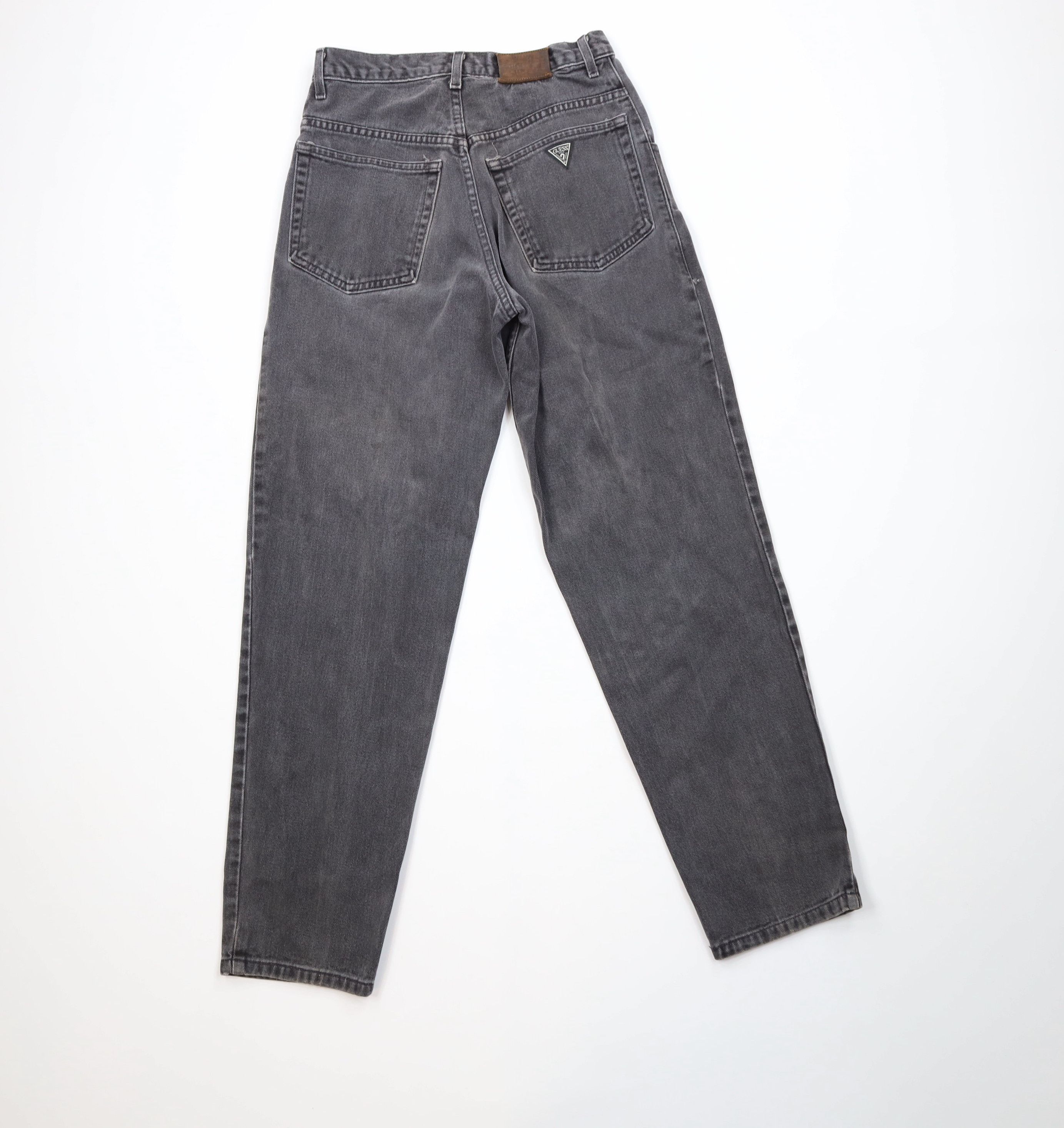 Guess Vintage 80s 90s Guess Tapered Leg Denim Jeans Black USA Size 29" - 11 Thumbnail