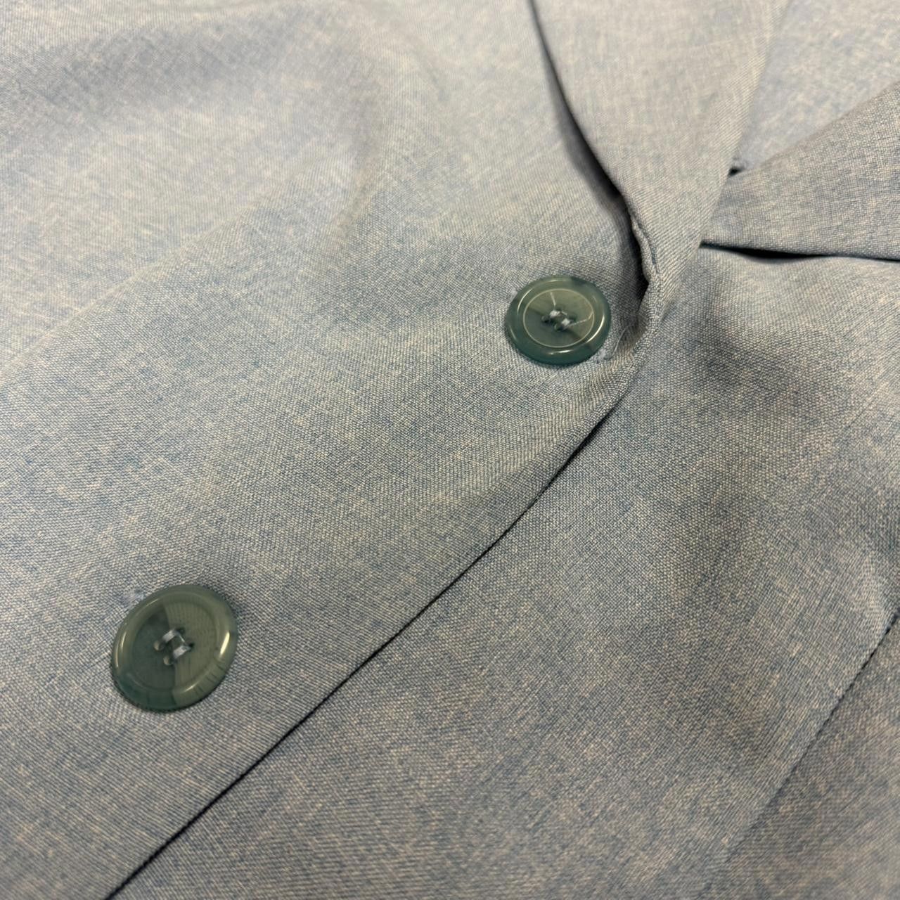 Designer Vintage Blue Crop Blazer Size XL / US 12-14 / IT 48-50 - 5 Thumbnail