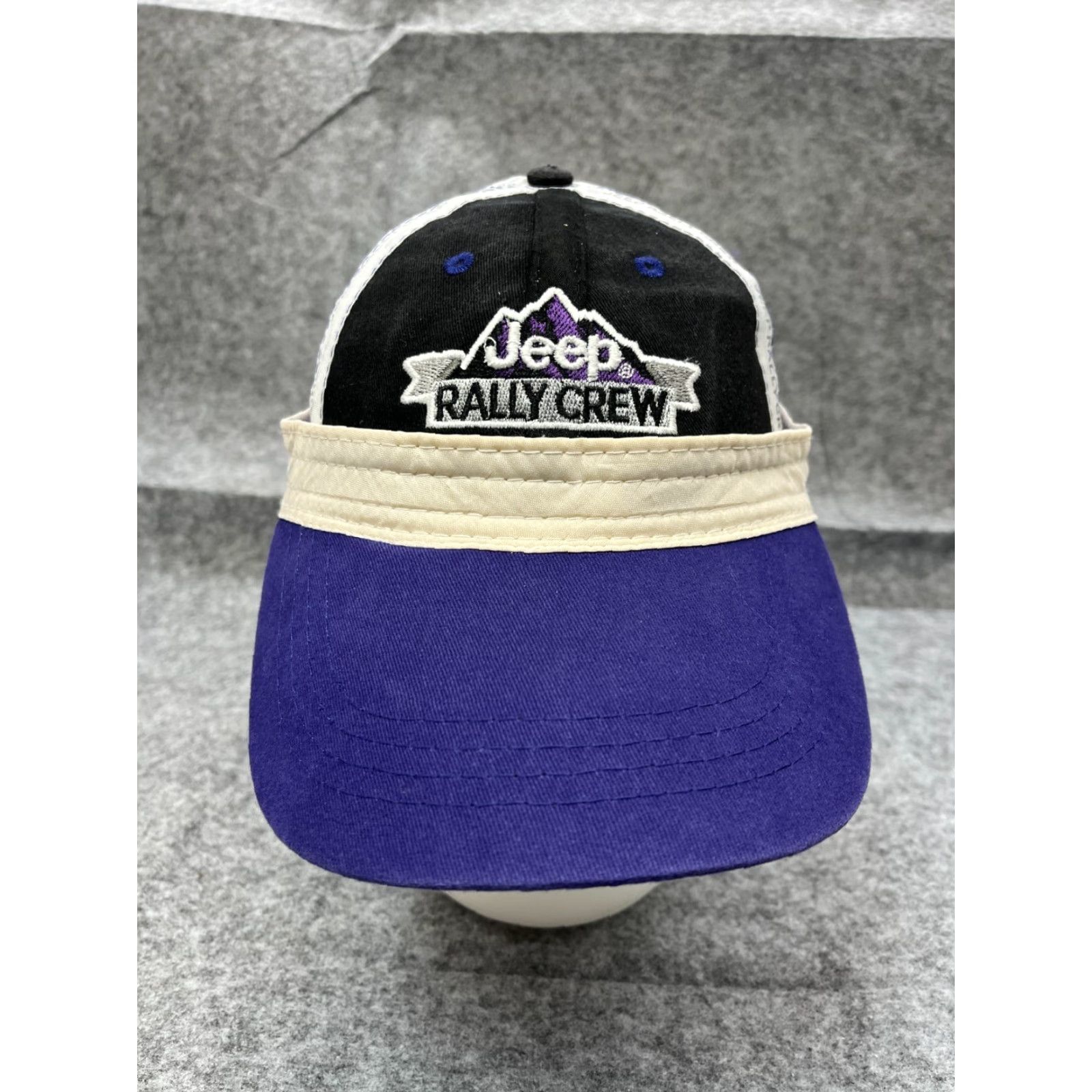 Jeep VINTAGE Jeep Rally Hat Cap Strap Back Adult One Size Purple Cotton Inside Out Y2K Size ONE SIZE - 2 Thumbnail