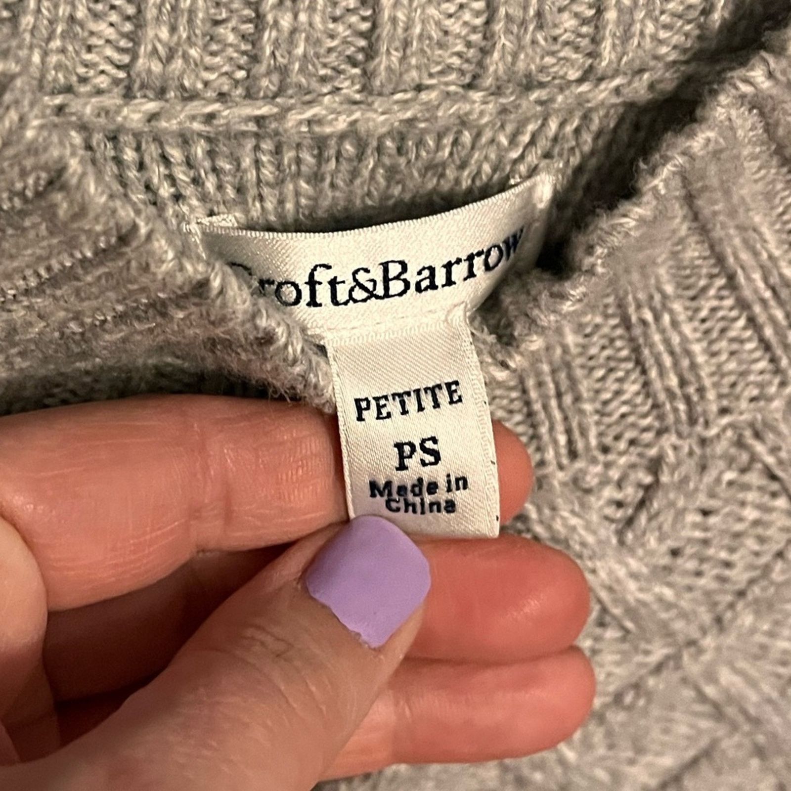 Croft & Barrow Croft & Barrow ladies cable knit sweater size petite small Size S / US 4 / IT 40 - 2 Thumbnail