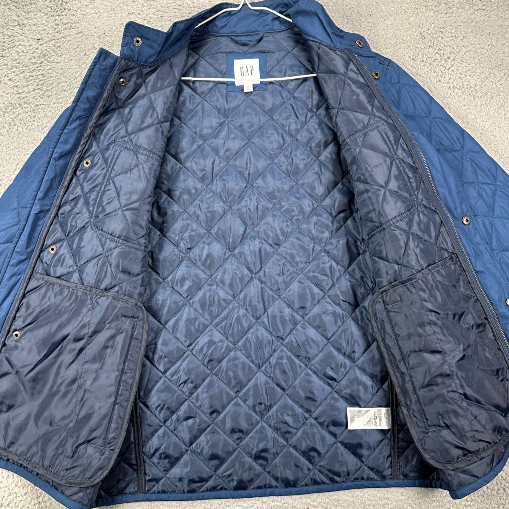 Gap GAP Jacket Womens Medium Quilted Blue Barn Utility Pockets Snap Button Outdoor Size M / US 6-8 / IT 42-44 - 4 Thumbnail