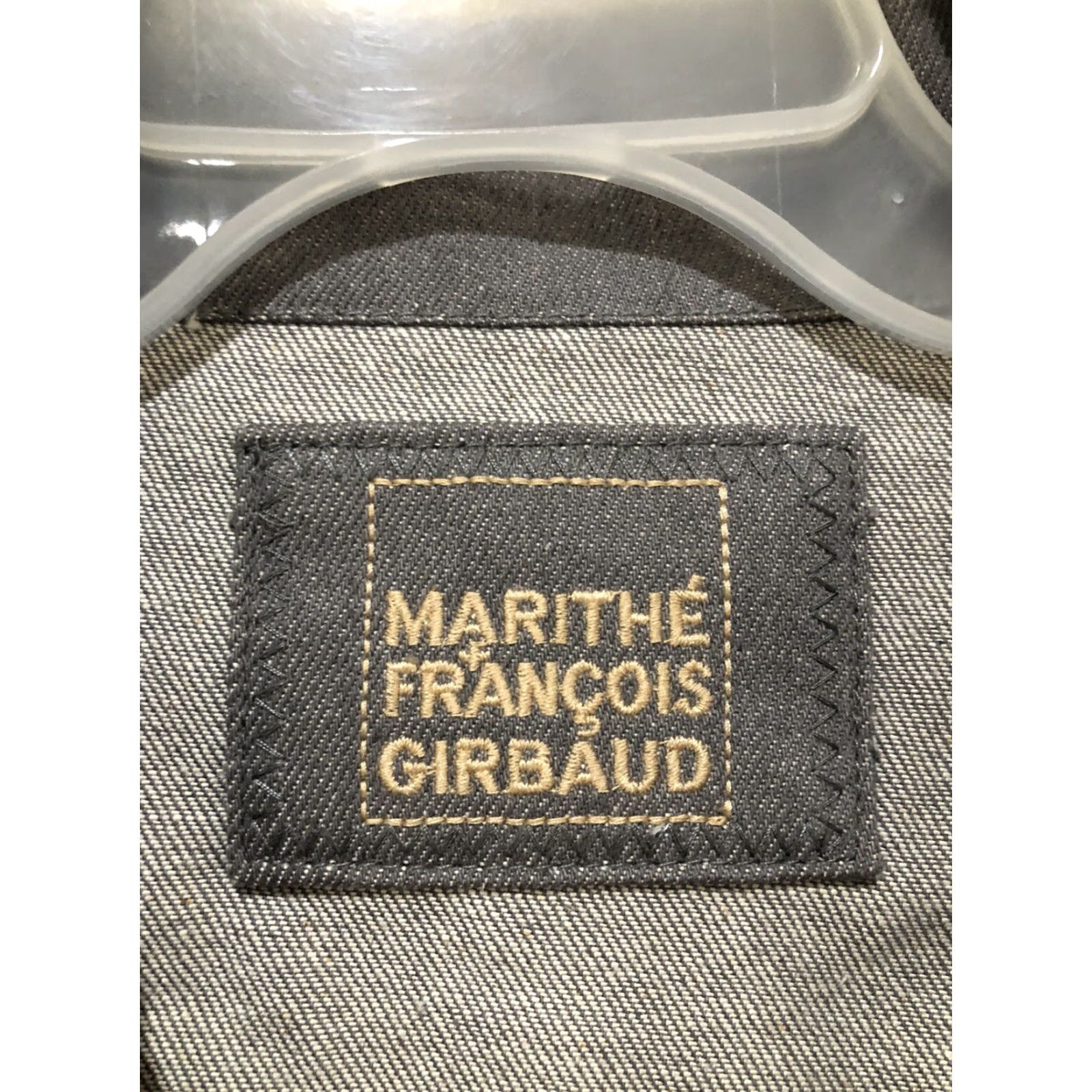 Denime VINTAGE 2000s Marithe Francois Girbaud X Front Raw Gray Denim Jean Jacket 4XL Size US 39 - 7 Thumbnail