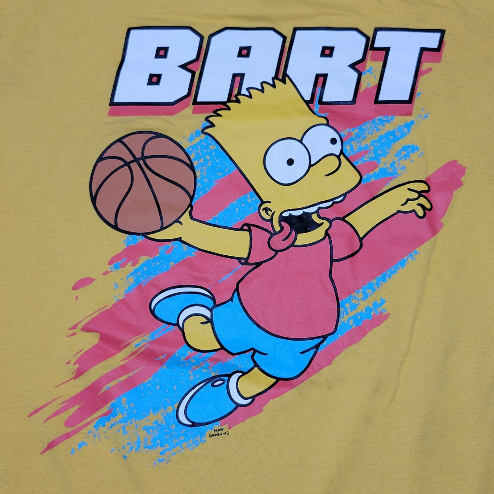 The Simpsons The Simpsons Yellow Unisex Tee Basketball "Bart" - Size XL* Size US XL / EU 56 / 4 - 2 Thumbnail
