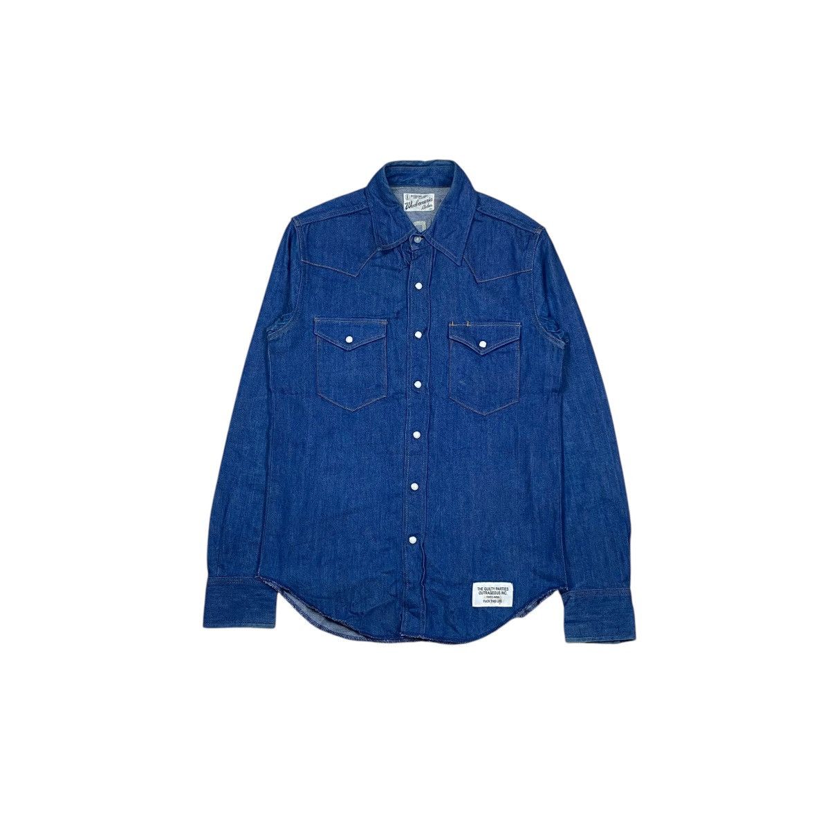 Japanese Brand × Wacko Maria Wacko Maria Guilty Parties Western Denim Button Up Shirts Size US S / EU 44-46 / 1 - 2 Thumbnail