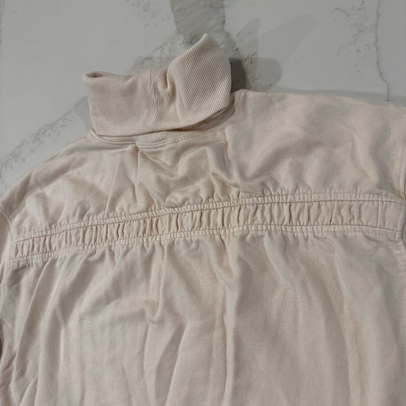 Athleta Athleta Balance Cinch Turtleneck Sweatshirt Womens XXS Cream Size XXS / US 00 / IT 34 - 12 Thumbnail