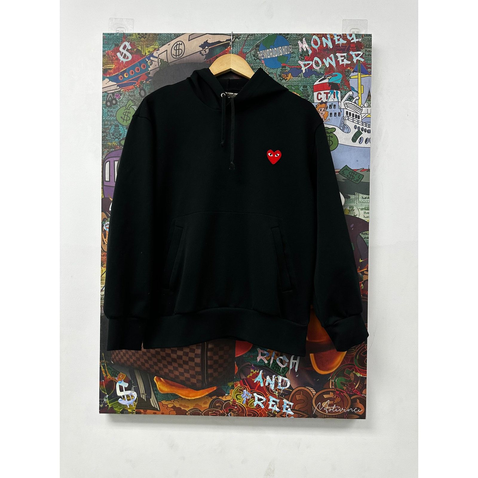 Comme des Garcons CDG Hoodie Black Used Large Size US L / EU 52-54 / 3 - 1 Thumbnail