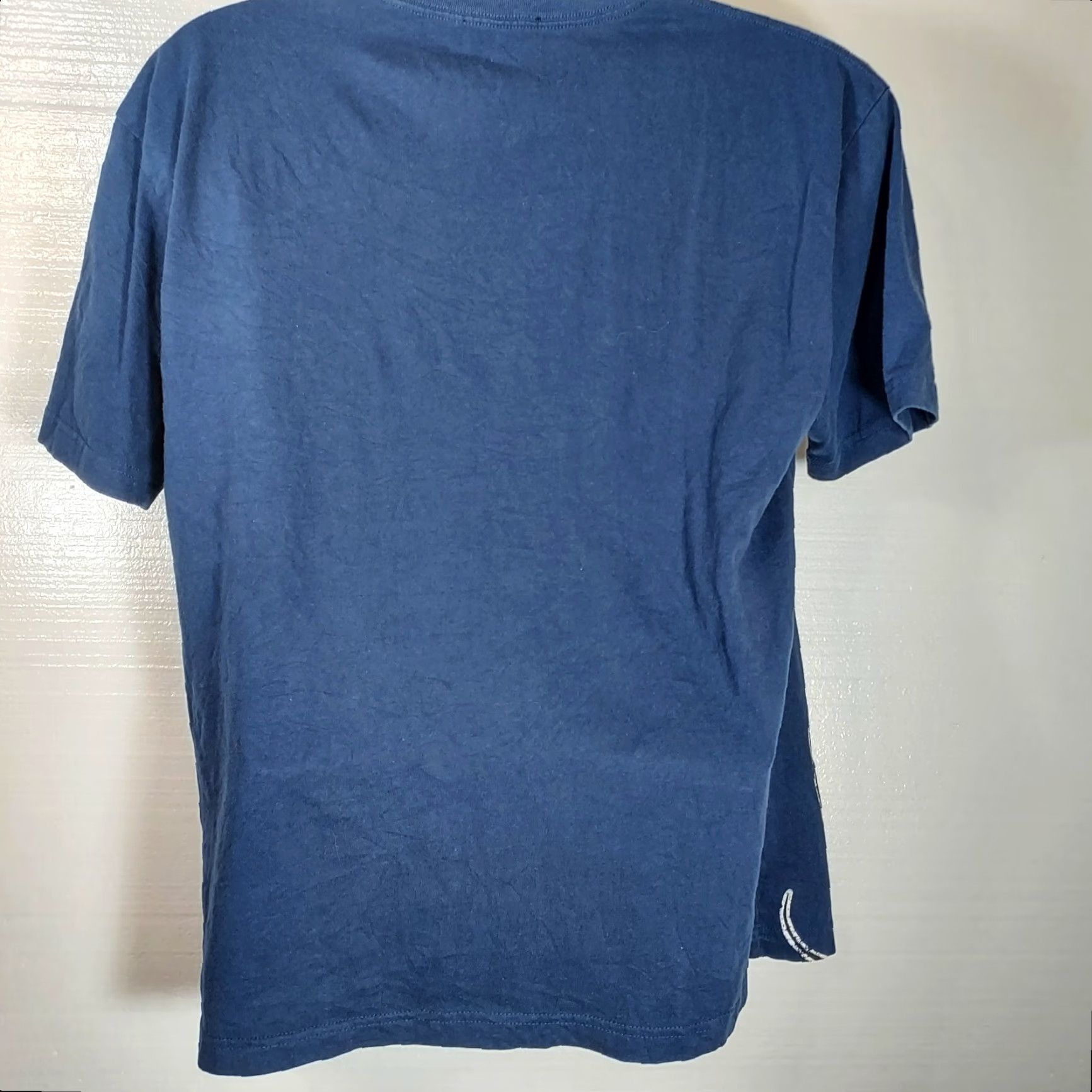 Disney VINTAGE Disney Mickey Mouse T-Shirt Jersey Blue 100% Cotton Women's XL EUC Spring Summer Hong Kong Disneyland Pattern Basic Shirt" Size XL / US 12-14 / IT 48-50 - 2 Thumbnail