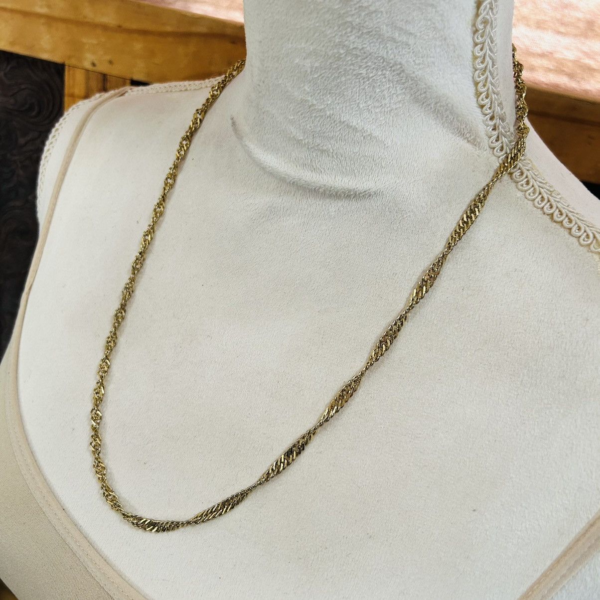 Vintage Vintage 80s gold tone twisted di-cut rope chain necklace Size ONE SIZE - 3 Thumbnail