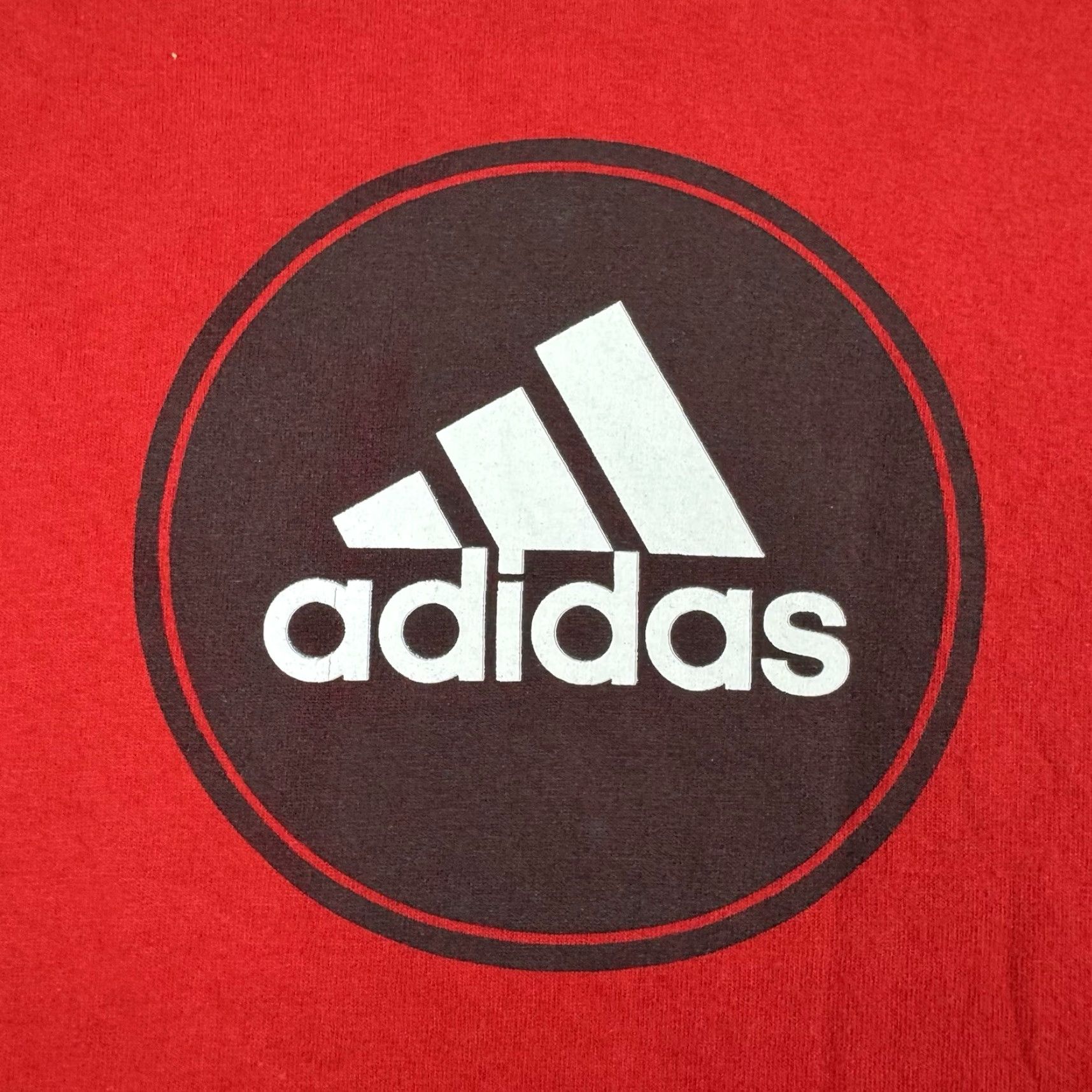 Adidas VINTAGE adidas T Shirt Adult XL Red Center Logo Y2K Sports Soccer Circle Logo Mens XL red adidas T Shirt Size US XL / EU 56 / 4 - 4 Thumbnail