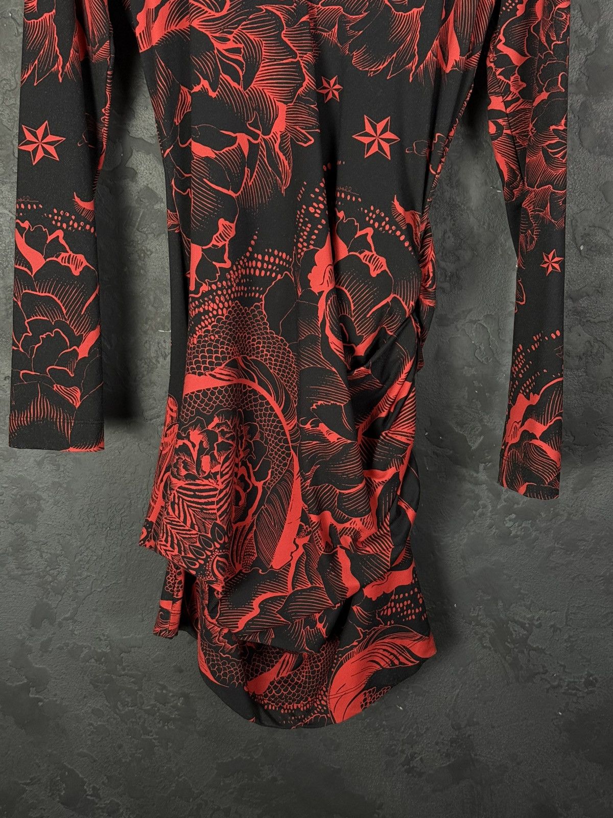 Just Cavalli JUST CAVALLI RED ORIENTAL PRINT MINI DRESS Size M / US 6-8 / IT 42-44 - 8 Thumbnail