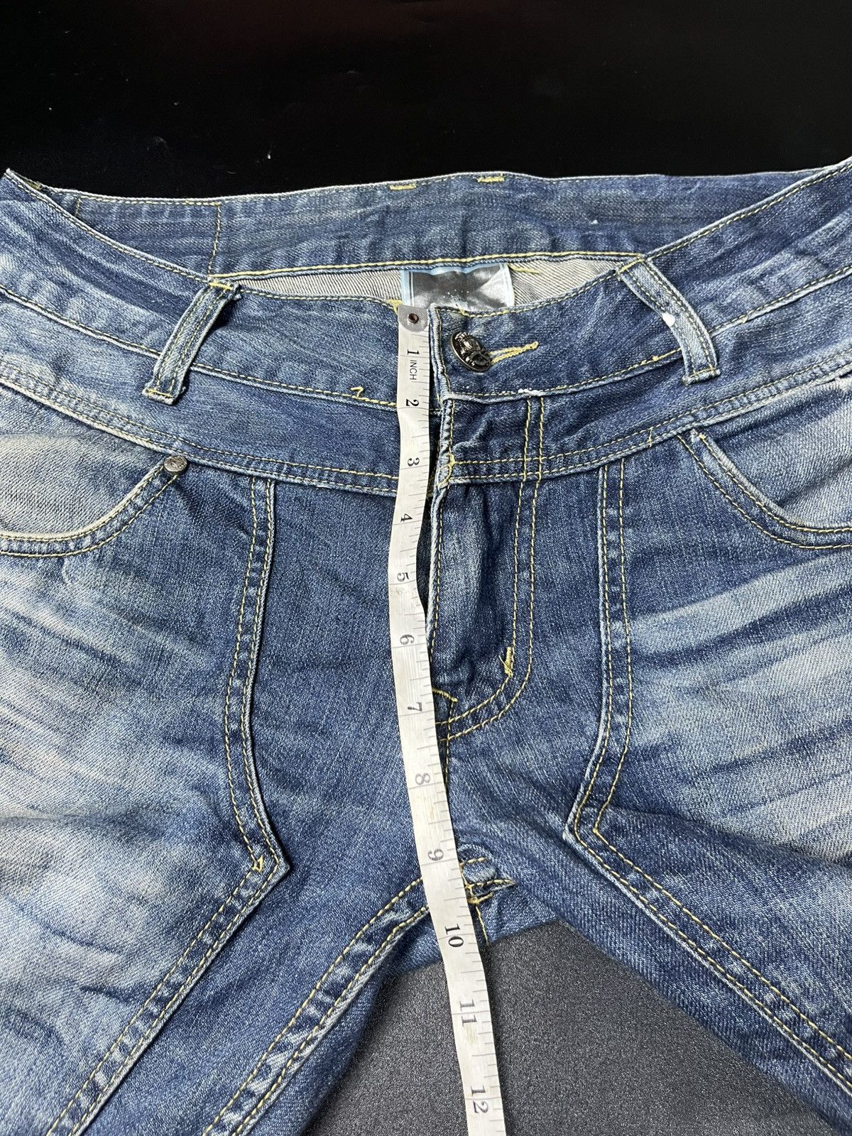 If Six Was Nine × Japanese Brand × Le Grande Bleu (L.G.B.) Japanese 2#1 jeans jesus love You flare distressed Size US 31 - 15 Thumbnail