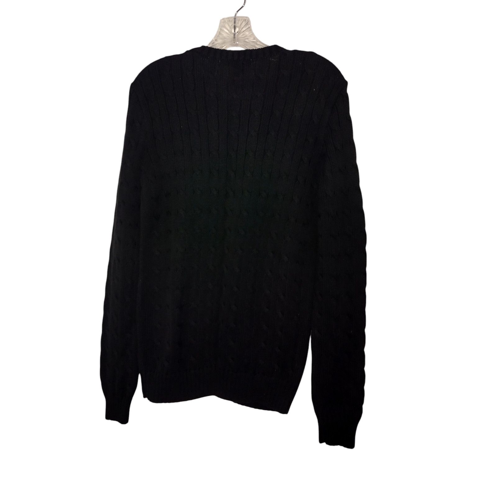 Ralph Lauren Ralph Lauren Womens Black Long Sleeve Cable Knit Sweater Lg Size L / US 10 / IT 46 - 10 Thumbnail