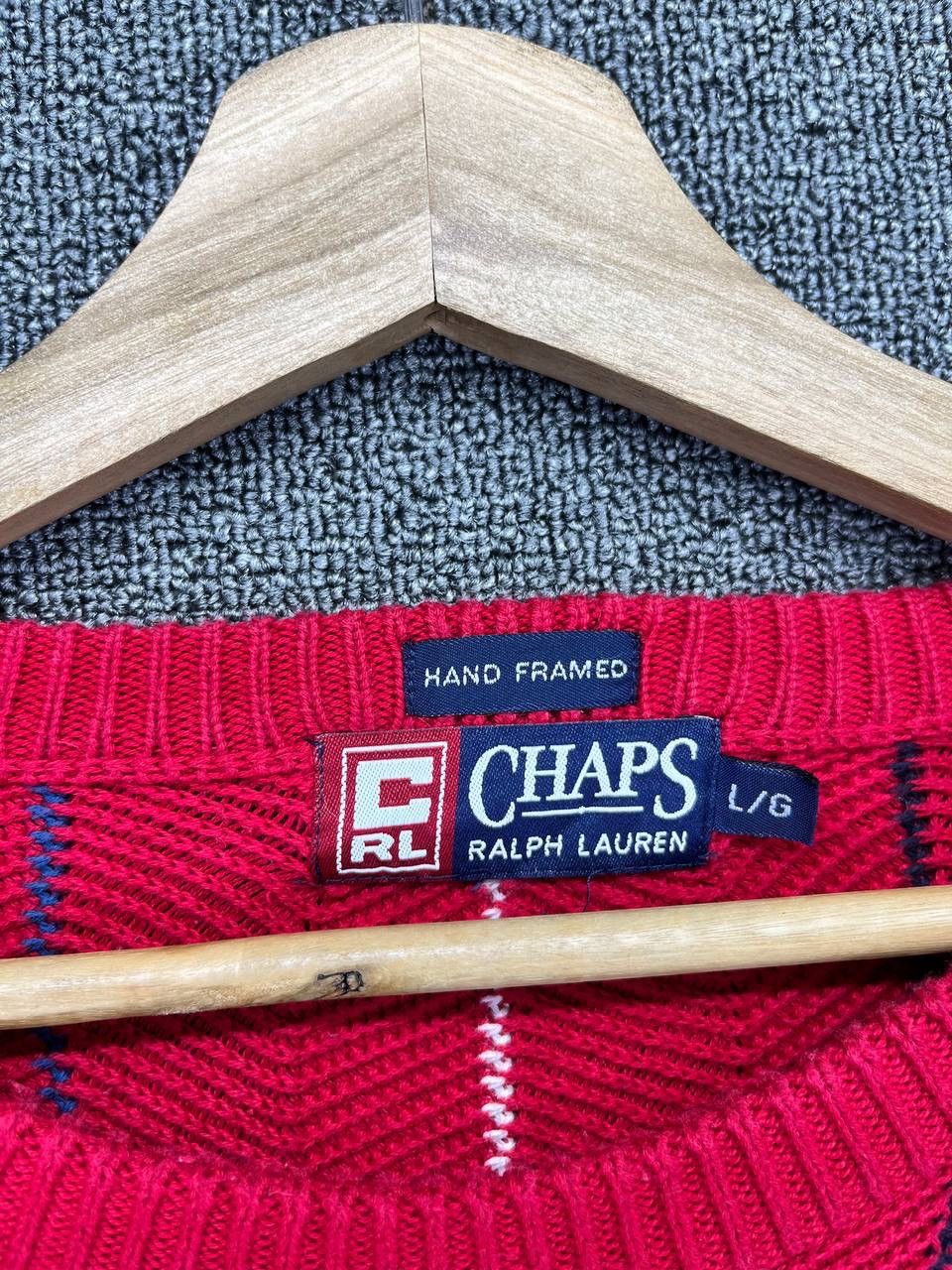 Chaps Ralph Lauren Vintage Chaps Ralph Lauren Hand Framed Knit Sweater Size US L / EU 52-54 / 3 - 5 Thumbnail
