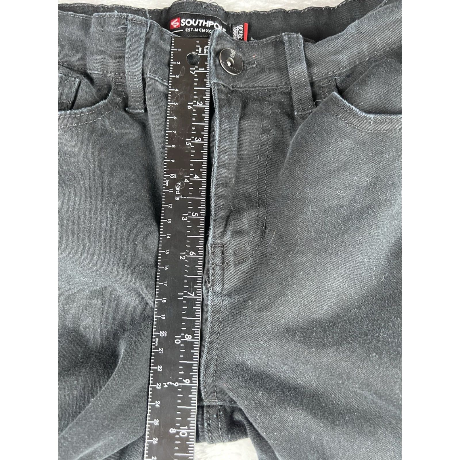 Southpole Southpole Skinny Pants Mens Black 30x27.5 Stretch Cotton Blend Punk Urban Slim Chino Casual Vintage No N/A Size US 30 / EU 46 - 5 Thumbnail