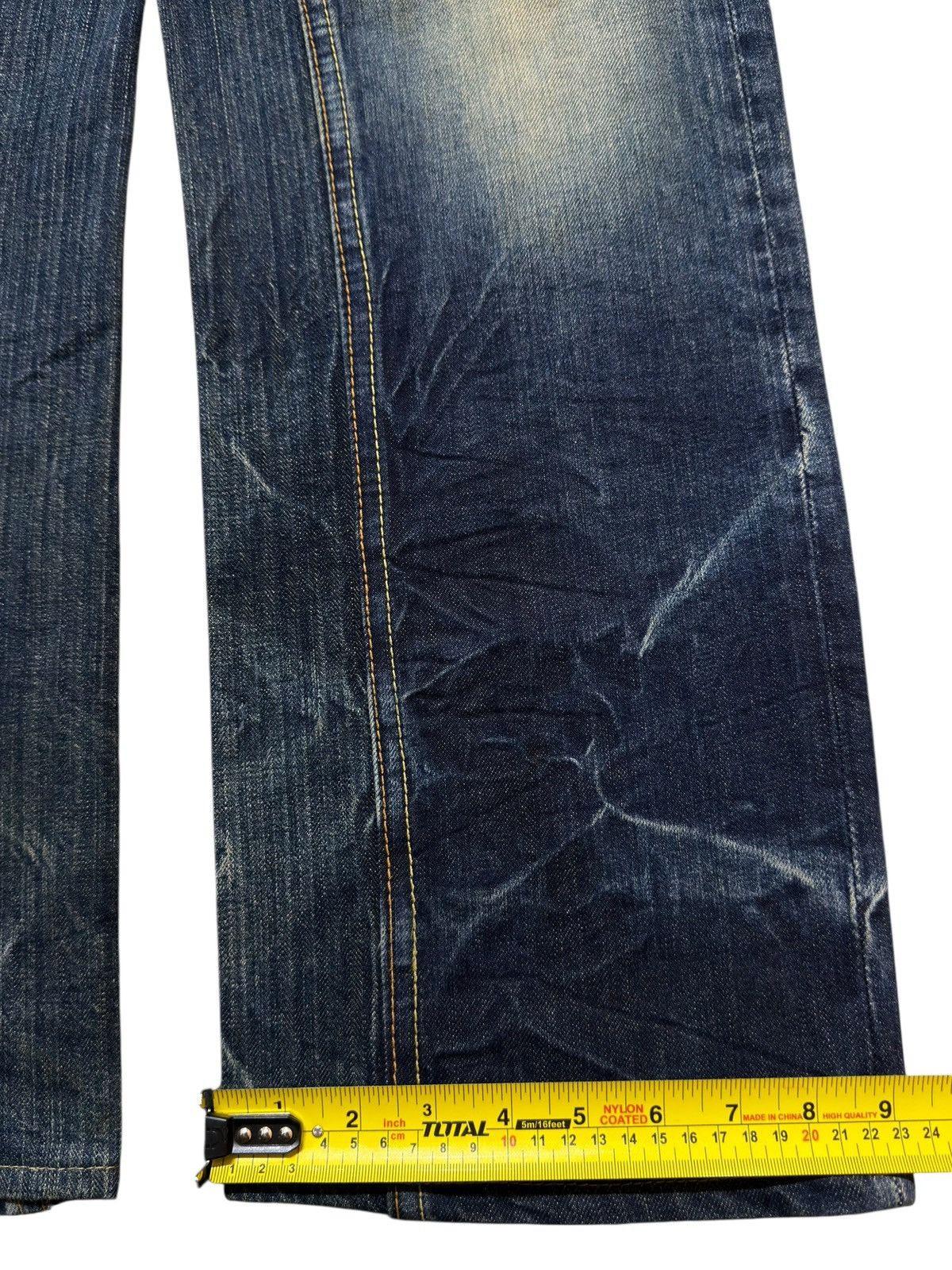 Eternal Vtg 90s Japan Eternal Faded Thunder Wash Distressed Wide Leg Size US 31 - 15 Thumbnail