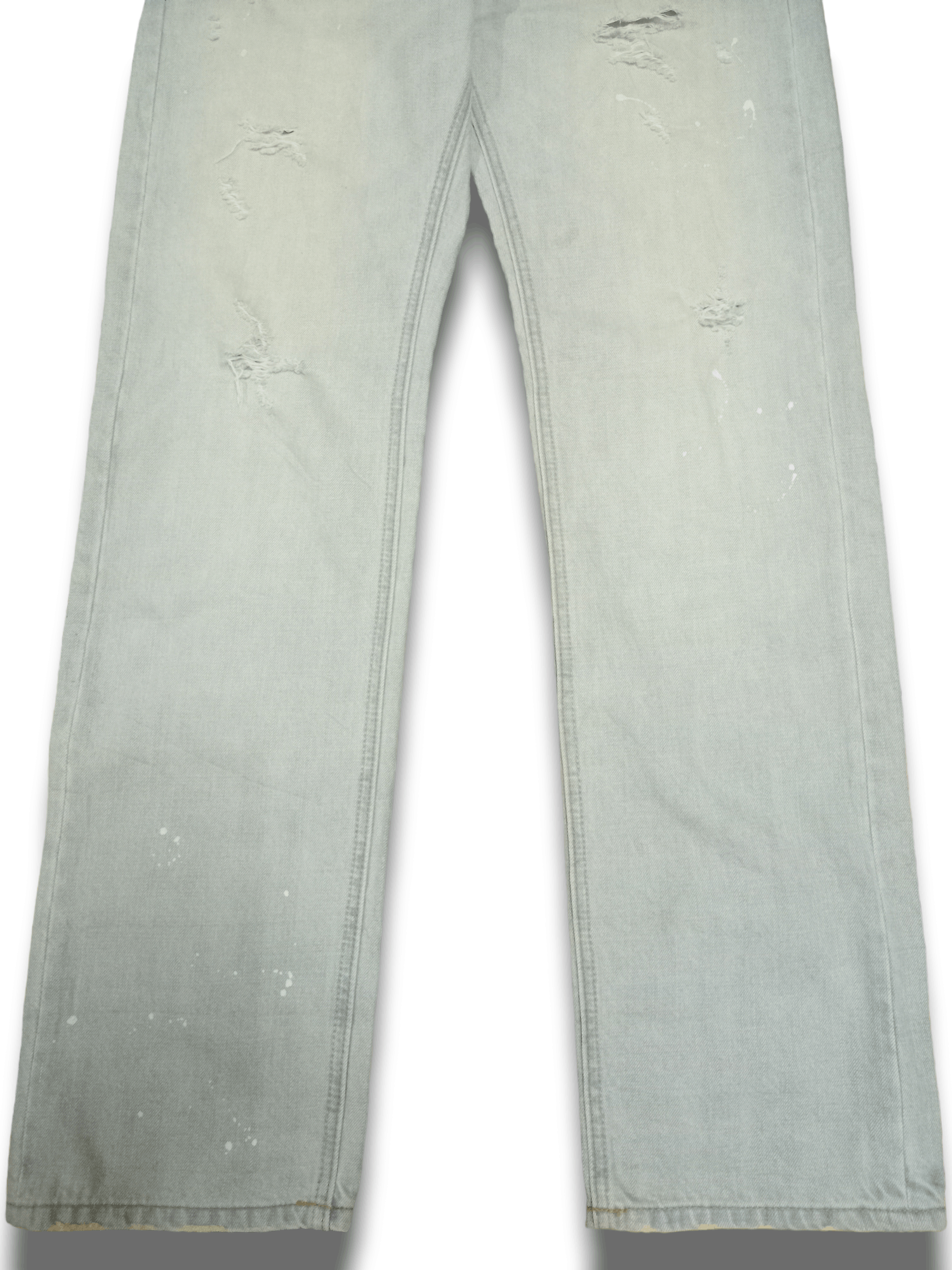 Japanese Brand Vintage Japanese Brand Painted Splatter Distress Loose Jeans Size US 33 - 7 Thumbnail