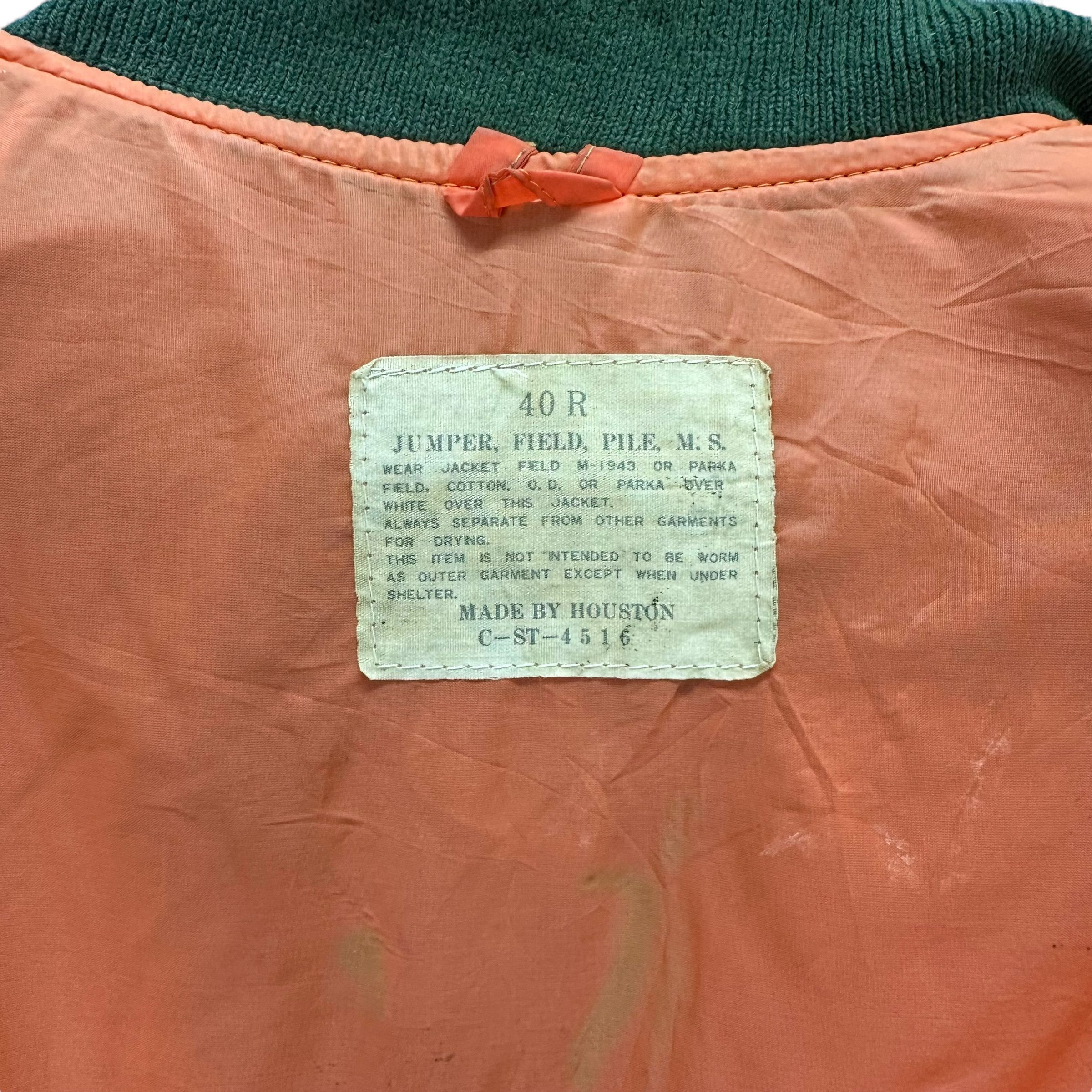 Vintage TRASHED VINTAGE HOUSTON MA 1 BOMBER JACKET #7480-148 Size US M / EU 48-50 / 2 - 7 Thumbnail