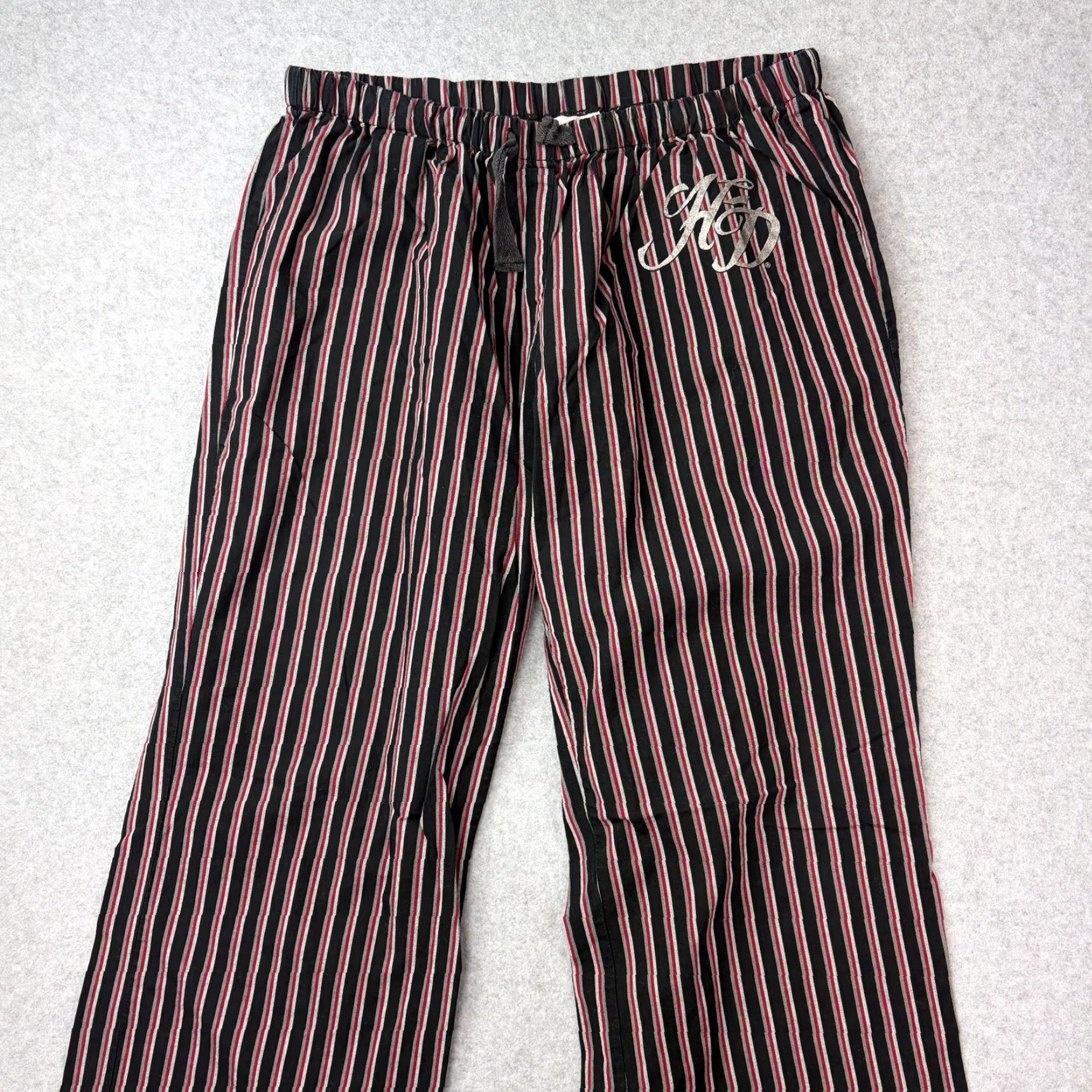 Harley Davidson Harley-Davidson Pajama Pants Womens Small Black Stripe Lounge Sleepwear HD Logo Size 28" / US 6 / IT 42 - 4 Thumbnail