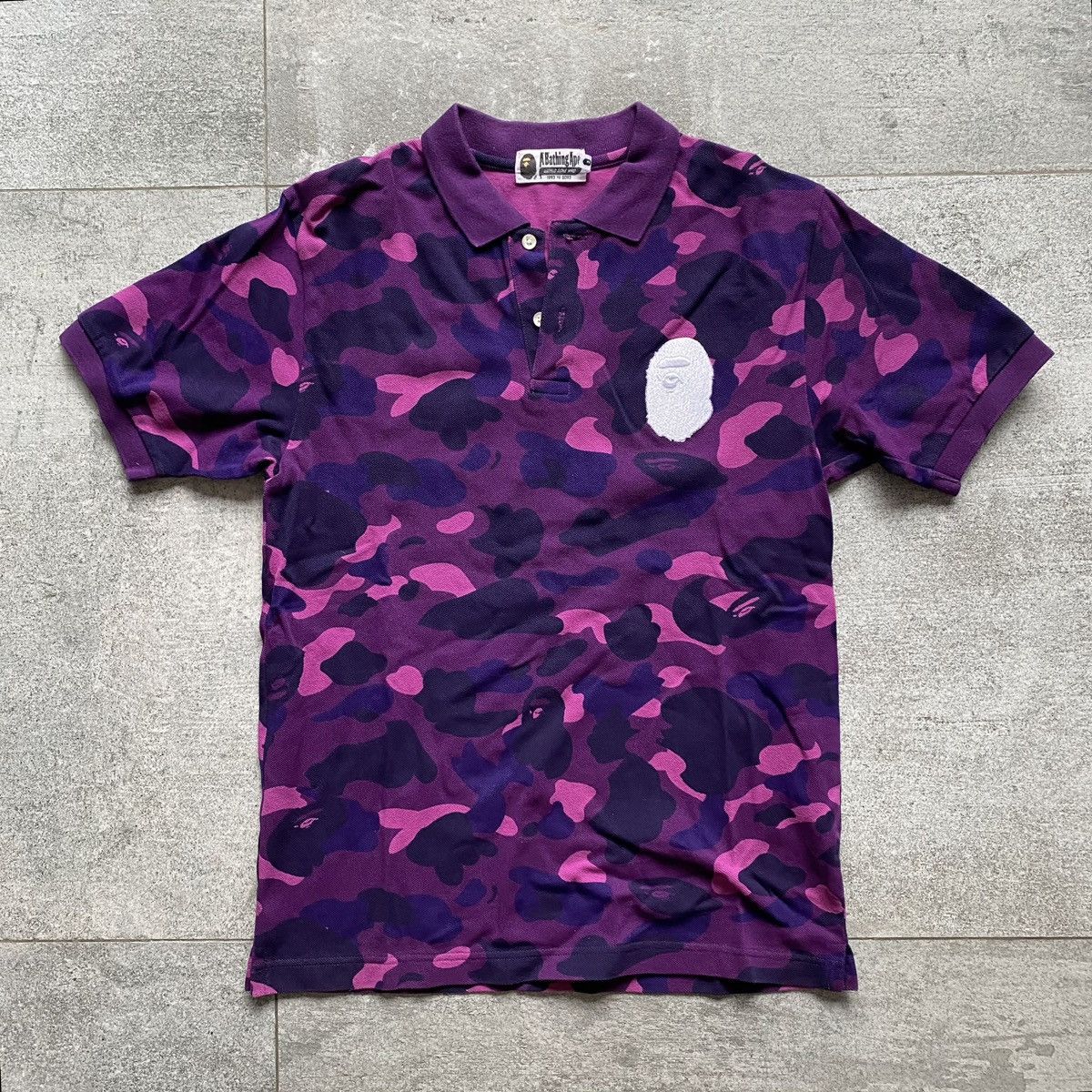 HOT Bathing Ape Purple Camo Shirt A Bathing Ape BAPE Purple