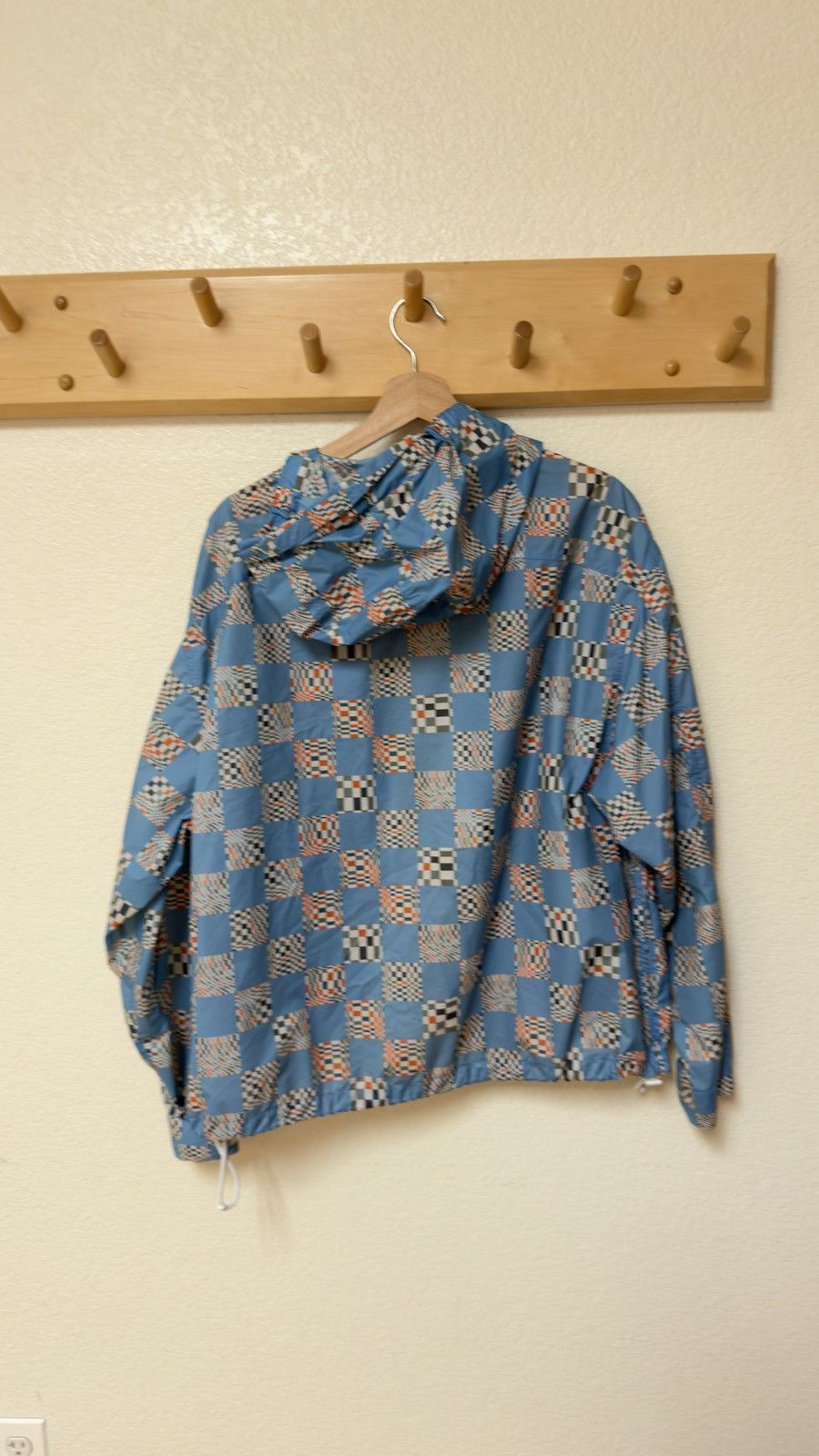 Louis Vuitton Louis Vuitton Distorted Damier Blue Nylon Windbreaker Jacket Size US M / EU 48-50 / 2 - 2 Thumbnail