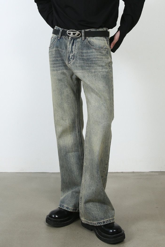 Japanese Brand × Jean Washed trendy distressed casual flared jeans Size US 32 / EU 48 - 4 Thumbnail