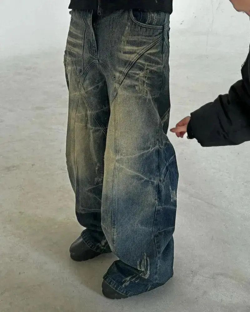 Japanese Brand Y2k Jeans Retro Distressed High Waisted Baggy Jeans Size US 32 / EU 48 - 5 Thumbnail