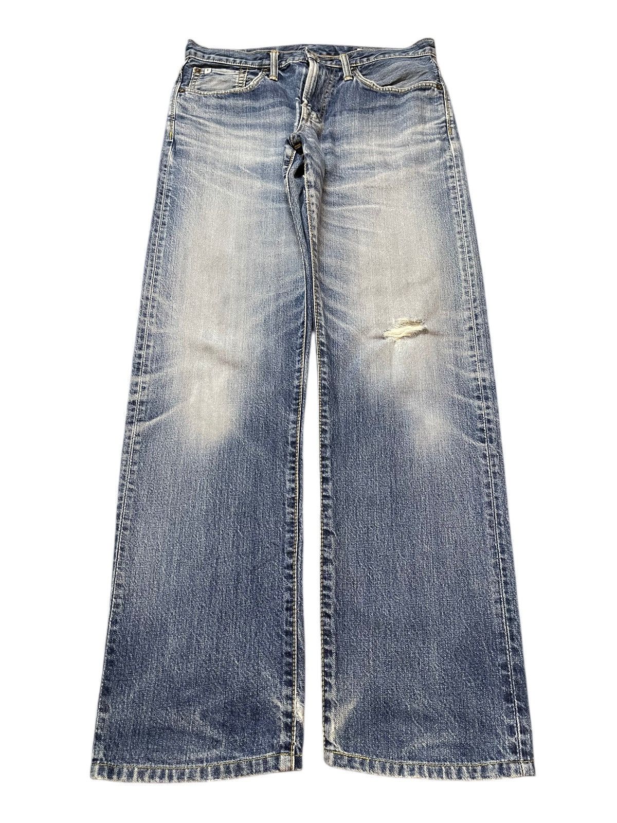 Edwin Vintage Japan Edwin Blue Faded Wash Distress Loose Jeans Size US 32 / EU 48 - 1 Thumbnail