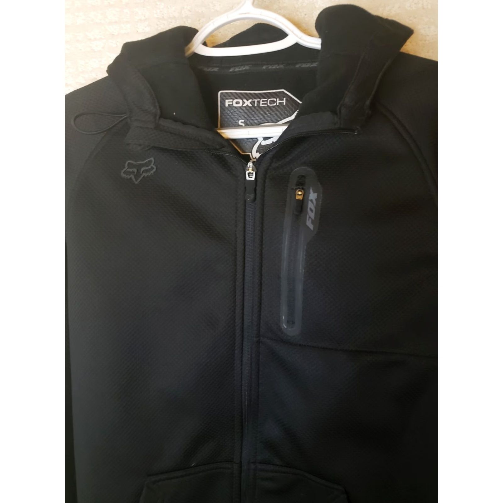 Fox Racing Fox Racing Hoodie Mens S Black Full Zip Foxtech Pockets Hood Logo Zip Chest Poc Size US S / EU 44-46 / 1 - 3 Thumbnail