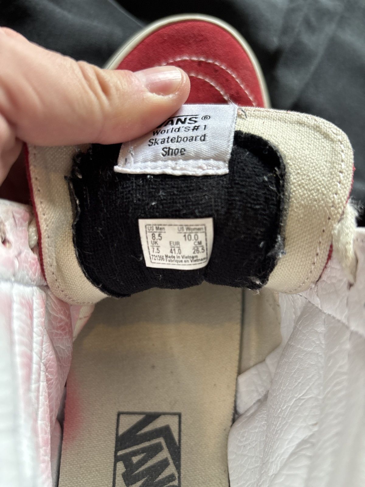 Vans Red High Top Vans Size US 8.5 / EU 41-42 - 2 Thumbnail