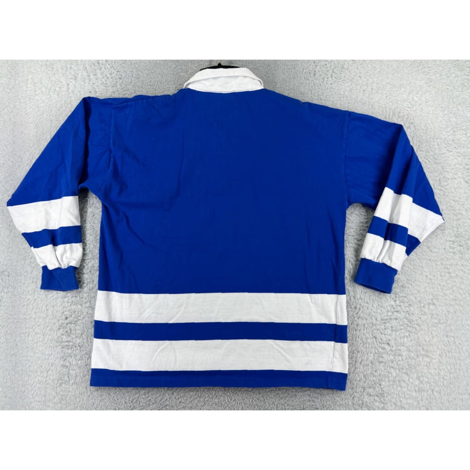 Vintage VINTAGE Tactics Sports Polo Shirt Men L Blue White Striped 100% Cotton Golf Rugby Polo Size US L / EU 52-54 / 3 - 2 Thumbnail