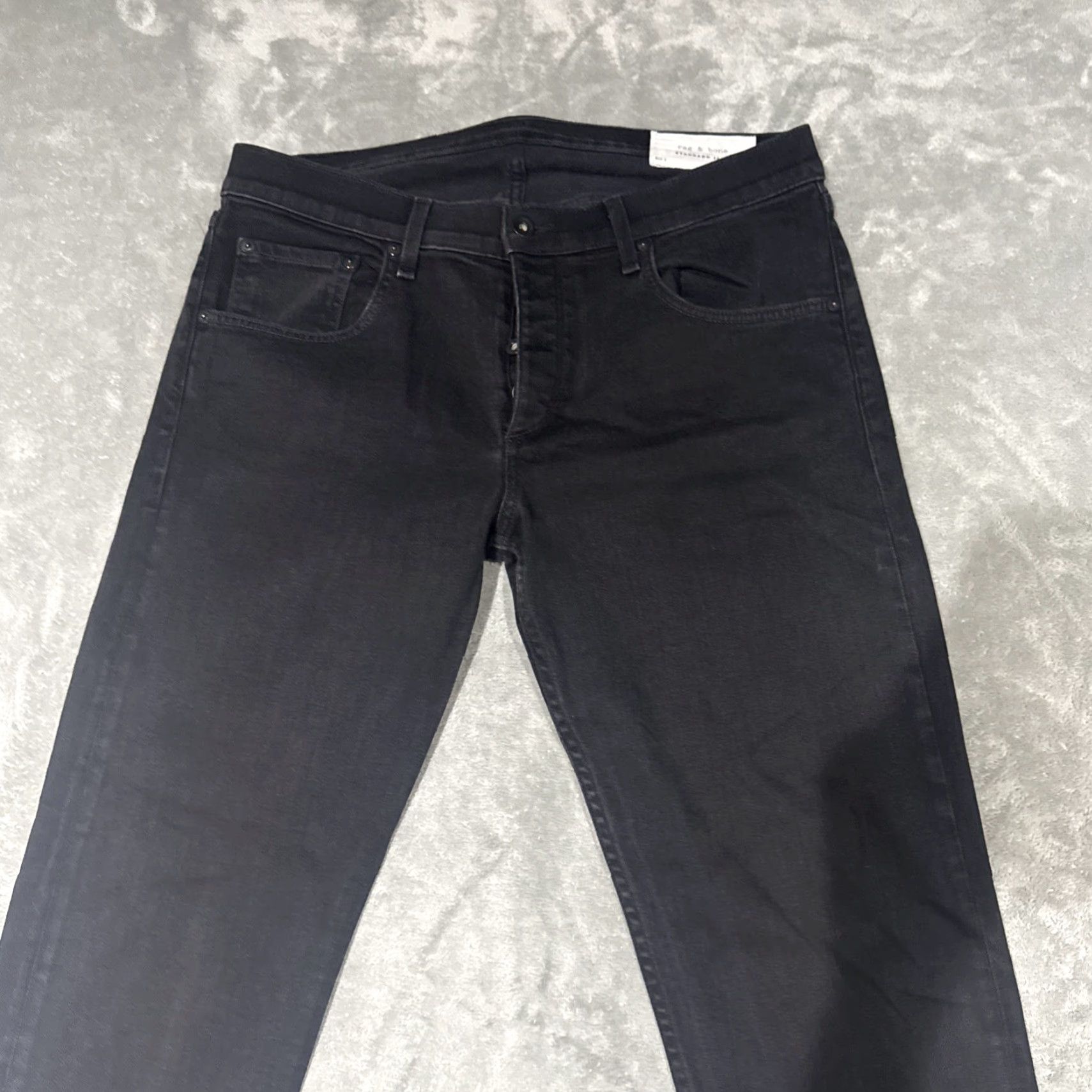Rag & Bone Rag & Bone Jeans Mens 36 Slim Fit Button Fly Skinny Leg Black Denim Adult Men 34 Inseam 36 Size US 36 / EU 52 - 2 Thumbnail