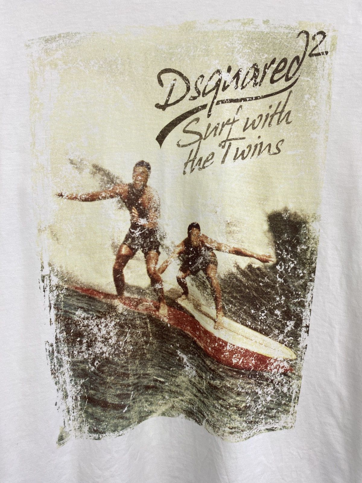 Dsquared2 Dsquared2 Hawaiian Surf With The Twins Big Logo Y2K T-Shirt Size US L / EU 52-54 / 3 - 4 Thumbnail