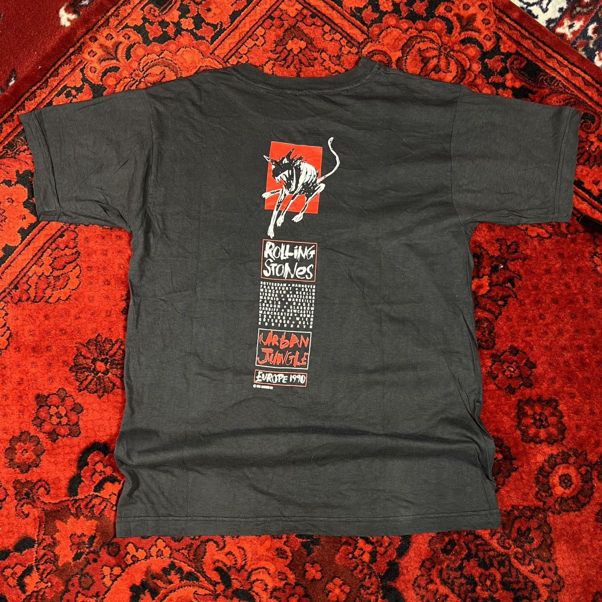 The Rolling Stones Vintage 1989 The Rolling Stones Urban Jungle Black T-shirt Size US L / EU 52-54 / 3 - 5 Thumbnail