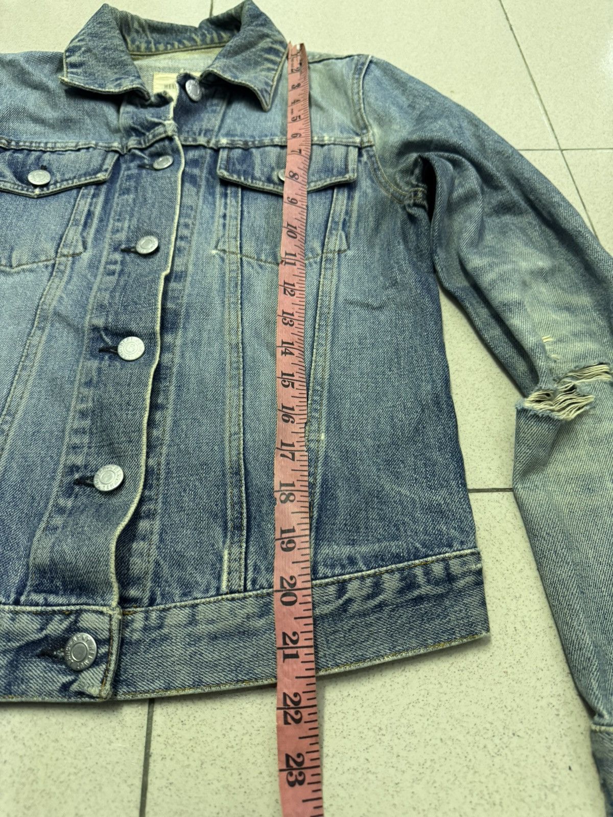 Helmut Lang DISTRESSED 1999 HELMUT LANG CLASSIC 2 POCKETS DENIM JACKET Size M / US 6-8 / IT 42-44 - 6 Thumbnail