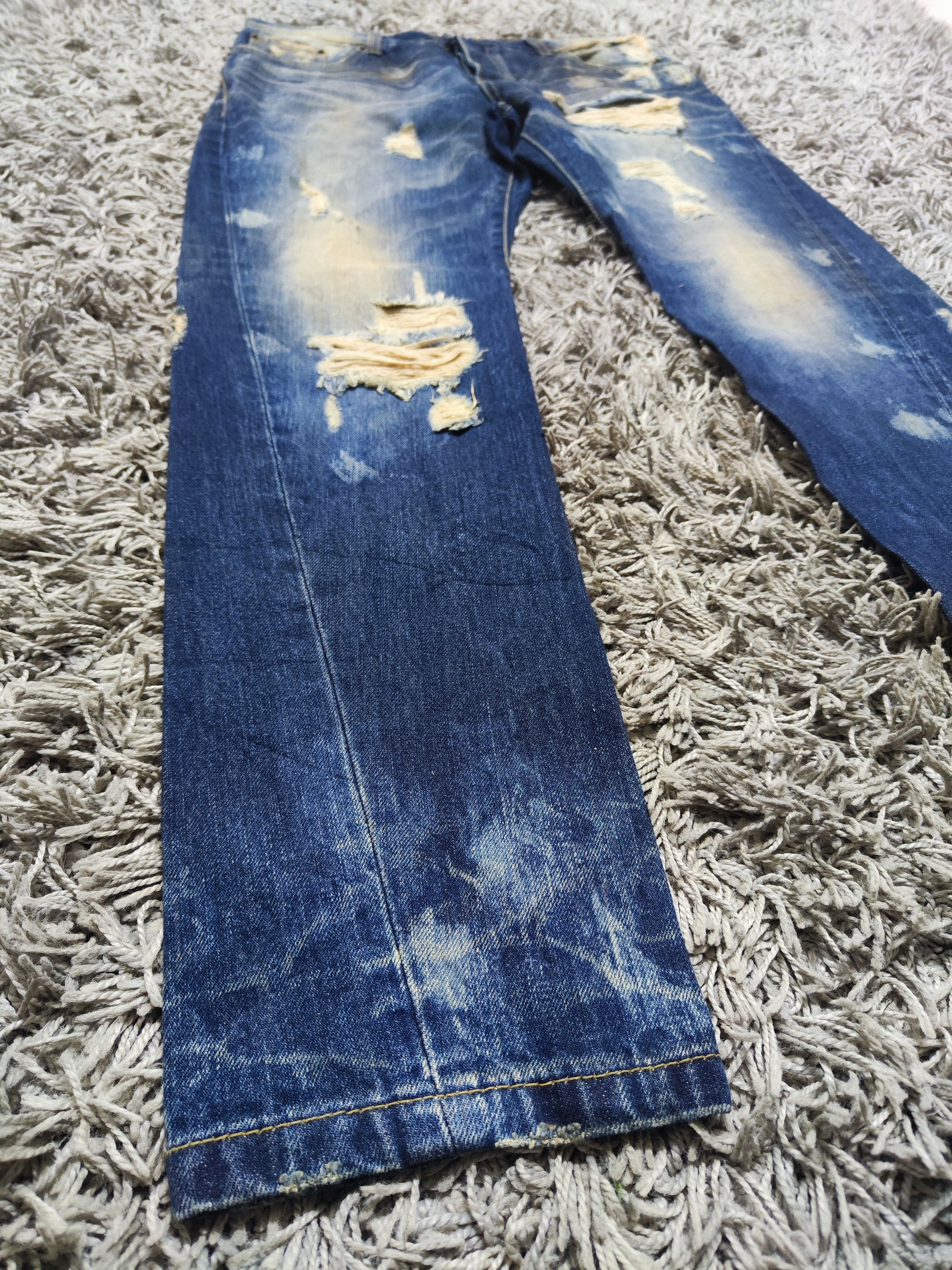 Hysteric Glamour × Japanese Brand × Vintage Twist Leg REGULAR STRAIGHT Ripped Paul Denim Size US 32 / EU 48 - 7 Thumbnail