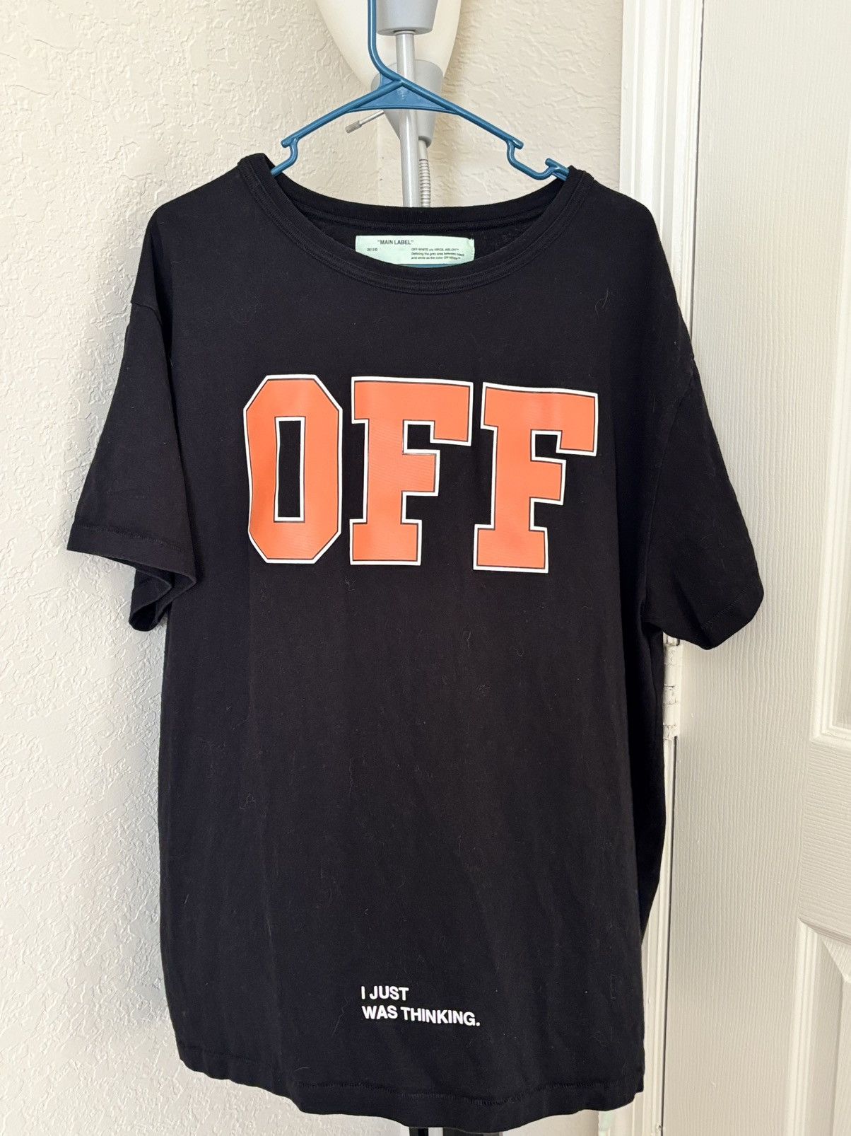 Off-White Off White Orange Block Logo Black Tee T Shirt Size US L / EU 52-54 / 3 - 1 Thumbnail