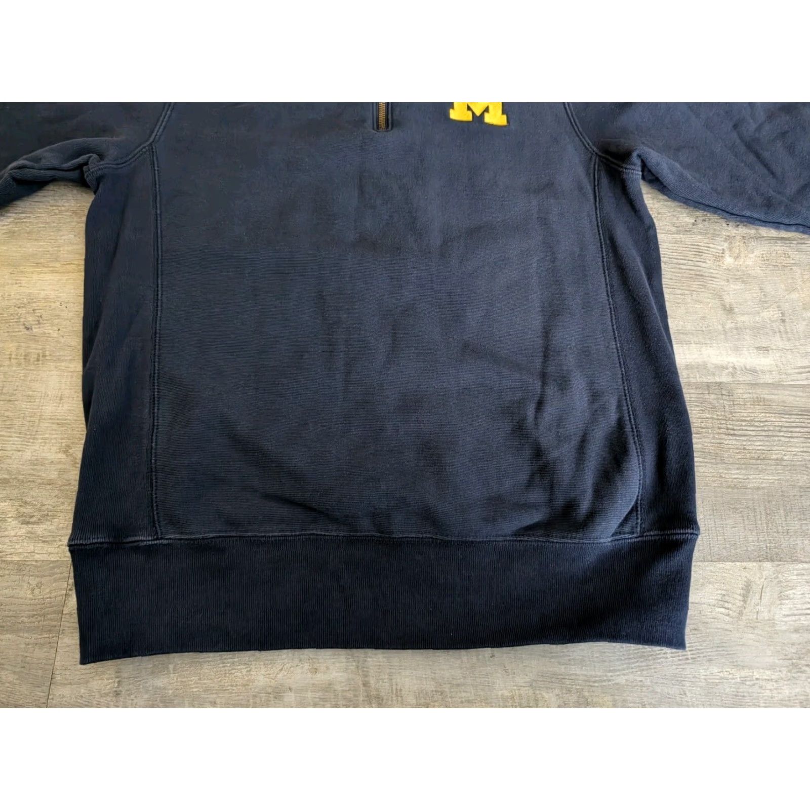 Champion VINTAGE Champion Reverse Weave 1/4 Zip Pullover Sweatshirt Michigan Wolverines Navy M Men Long Sleeve Cotton Blend Logo Size US M / EU 48-50 / 2 - 6 Thumbnail