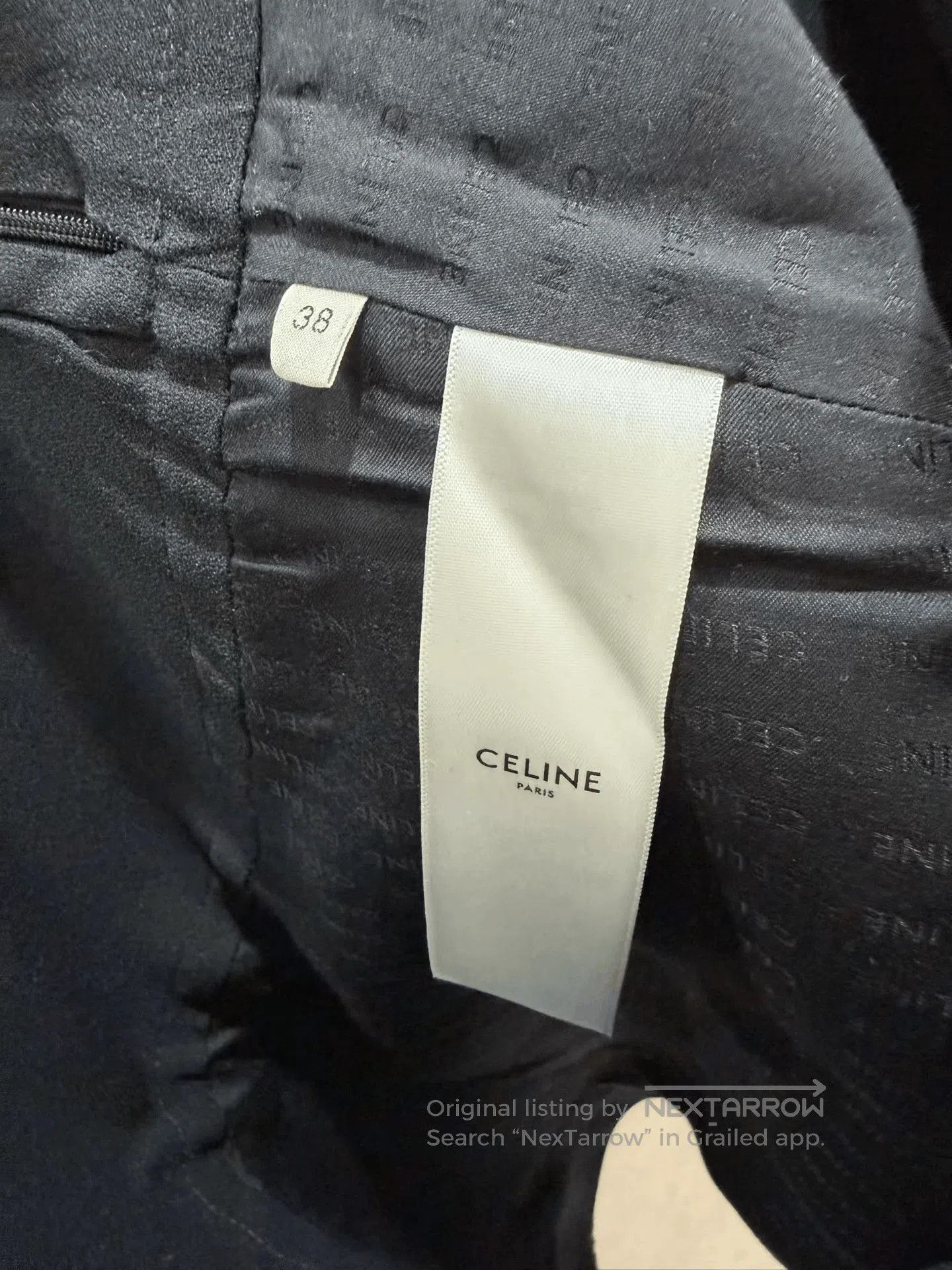 Celine Celine Houndstooth Wool Ruffled Mini Skirt. Size 37" - 6 Thumbnail