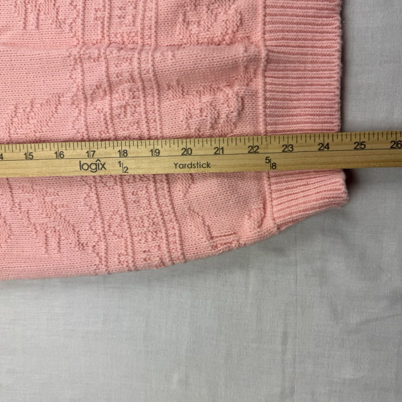 Pinko VINTAGE Lauren Sweater Women’s Medium Pink Knit Floral 1980s Classic USA Size M / US 6-8 / IT 42-44 - 7 Thumbnail
