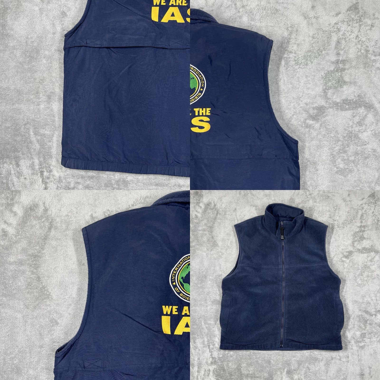Vintage VINTAGE We Are The IAS Church of Scientology Mens Large Zip Vest Navy Reversible Size US L / EU 52-54 / 3 - 8 Thumbnail