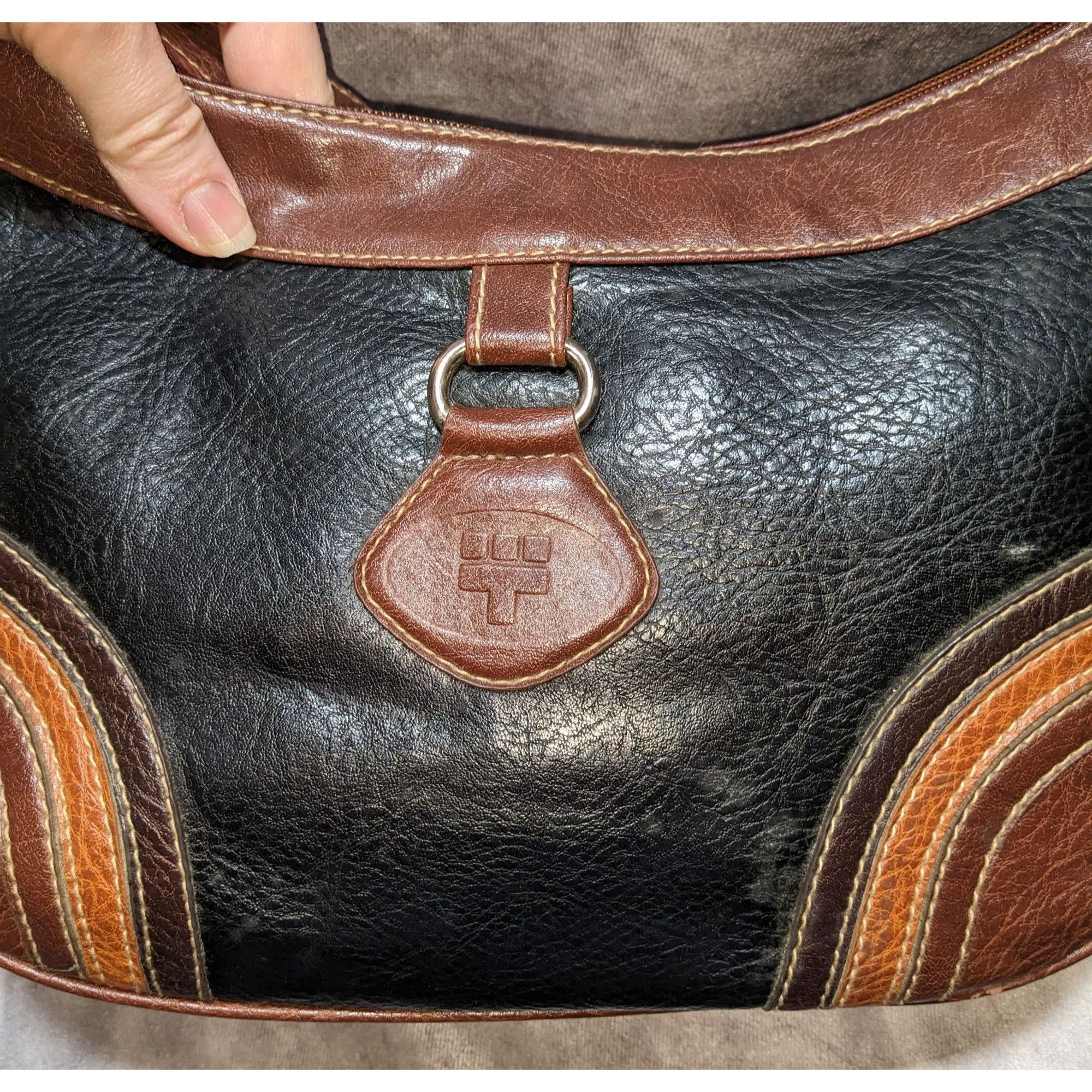 Other Vintage Torrens Western Black & Brown Leather Shoulder Bag Size ONE SIZE - 6 Thumbnail