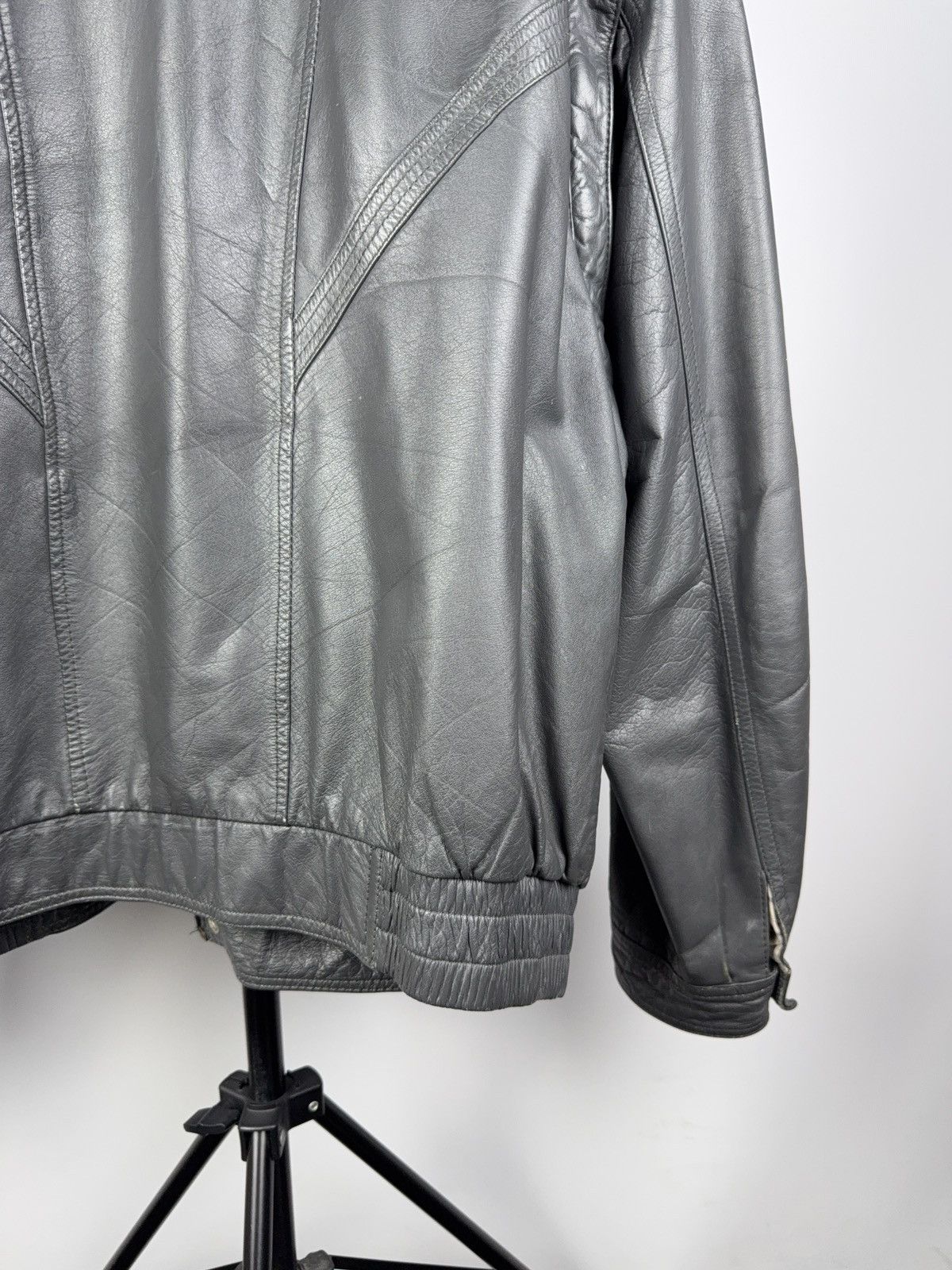 Vintage Vintage 90s Avant Garde Leather Biker MOTO Y2K Jacket Size US M / EU 48-50 / 2 - 12 Thumbnail