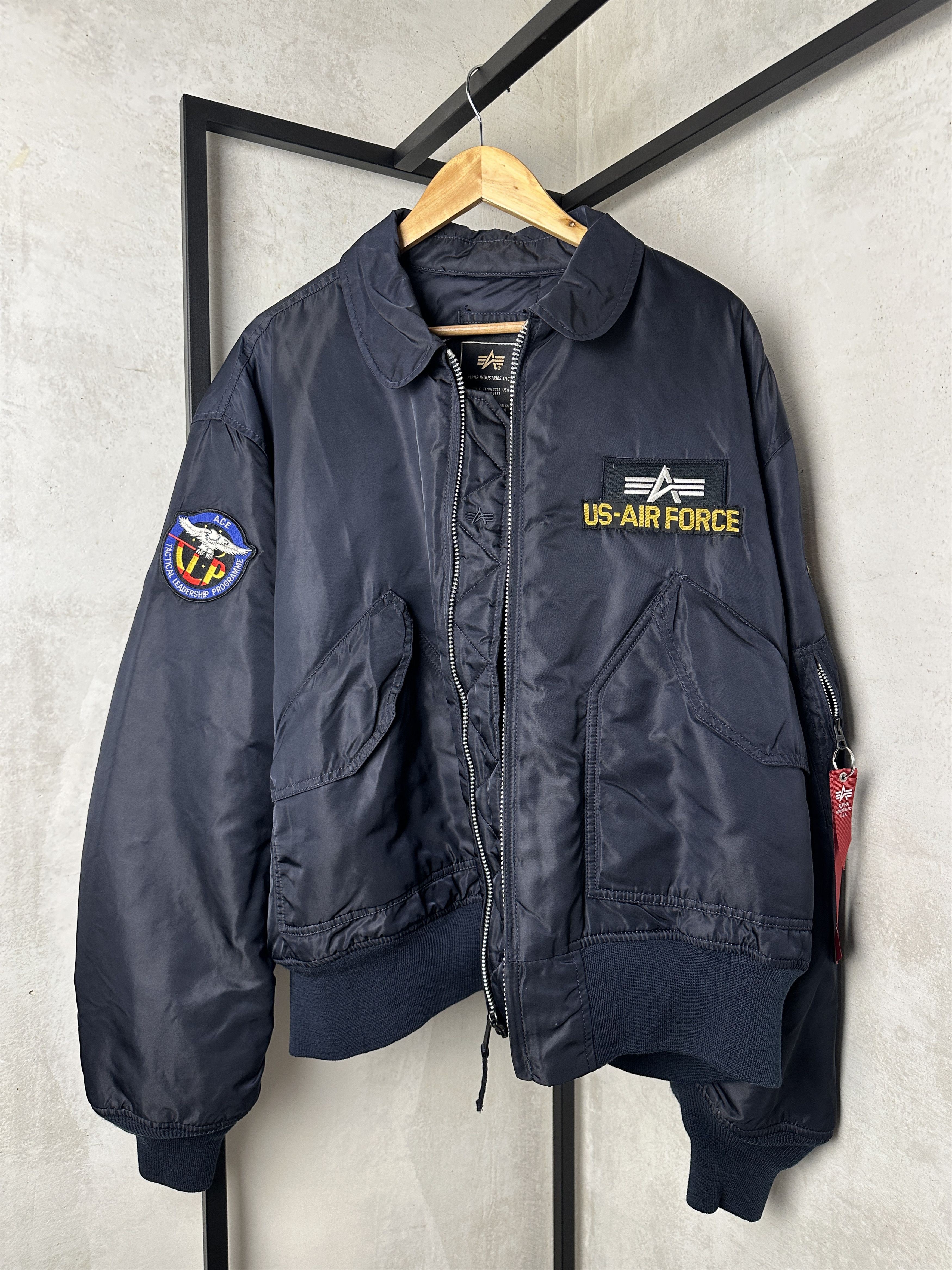 Vintage Alpha Industries USAF With Patches Bomber Jacket - Main Image