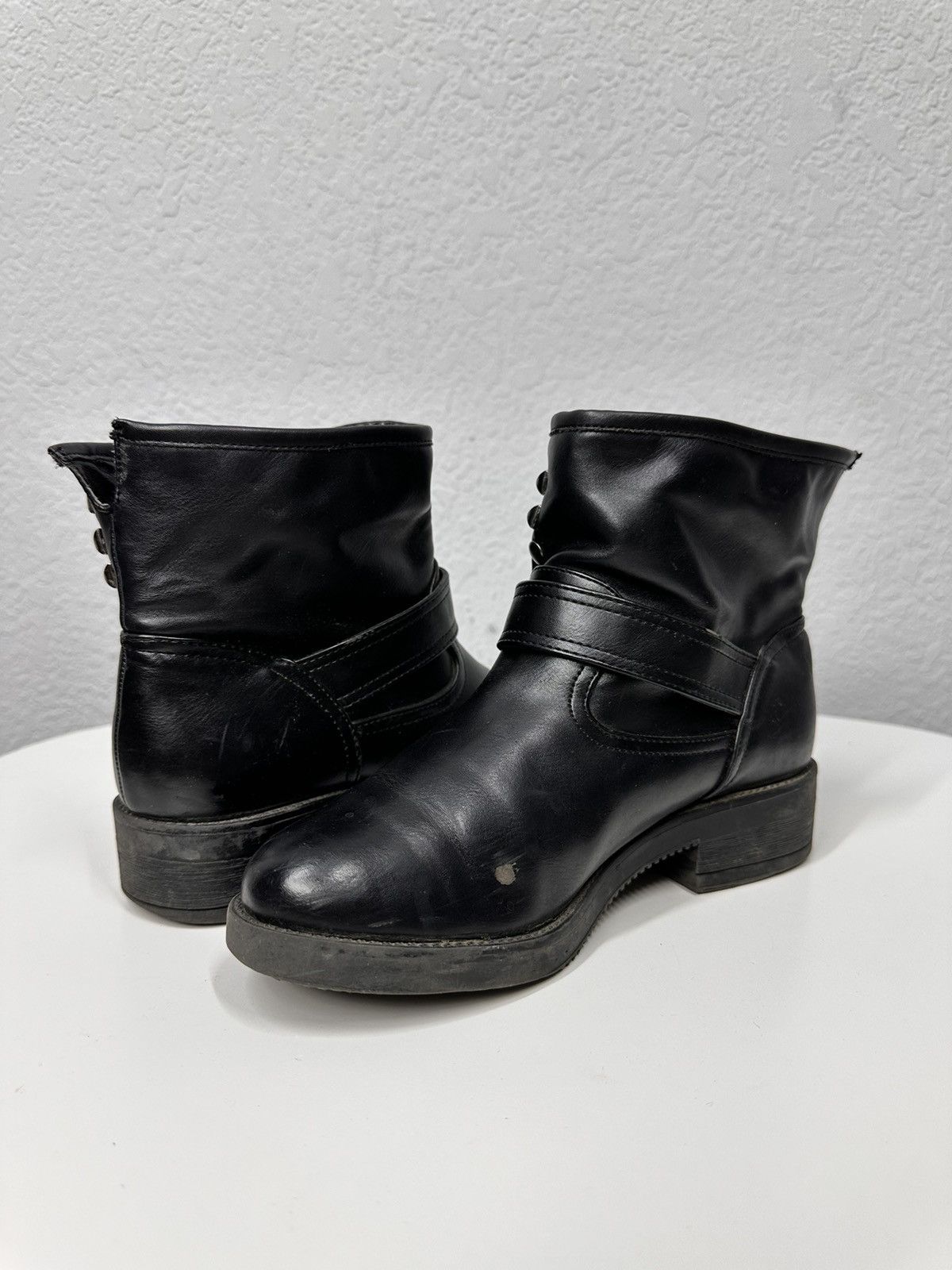 New Rock Vintage Leather Metal AS 98 Boots Rare Kapital Vibe Rick Size US 6 / IT 36 - 9 Thumbnail