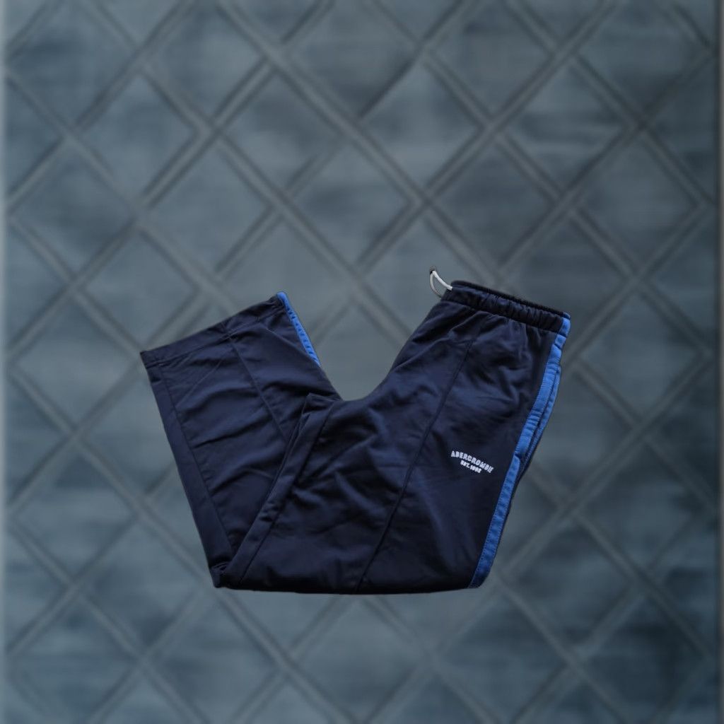 Abercrombie & Fitch VINTAGE Abercrombie & Fitch Track Pants Mens Small Blue Straight Leg Y2K Pants Size US 29 - 1 Thumbnail